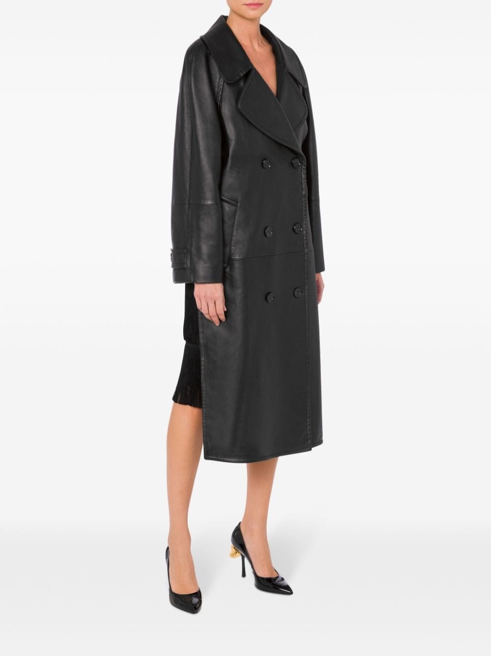 double-breasted asymmetric coat - 2