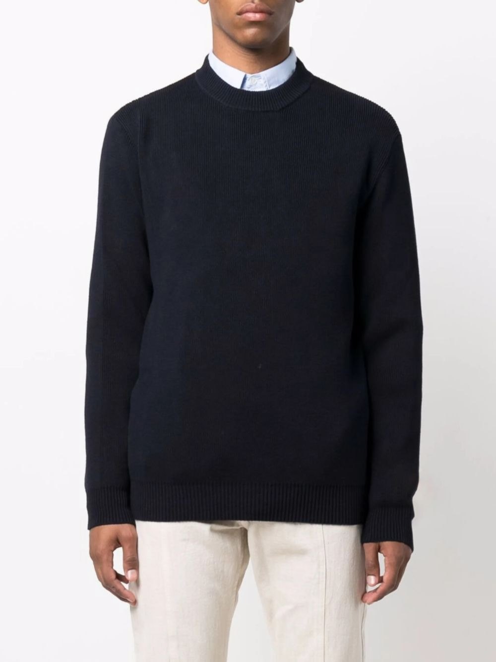 ribbed-knit crew-neck jumper - 3