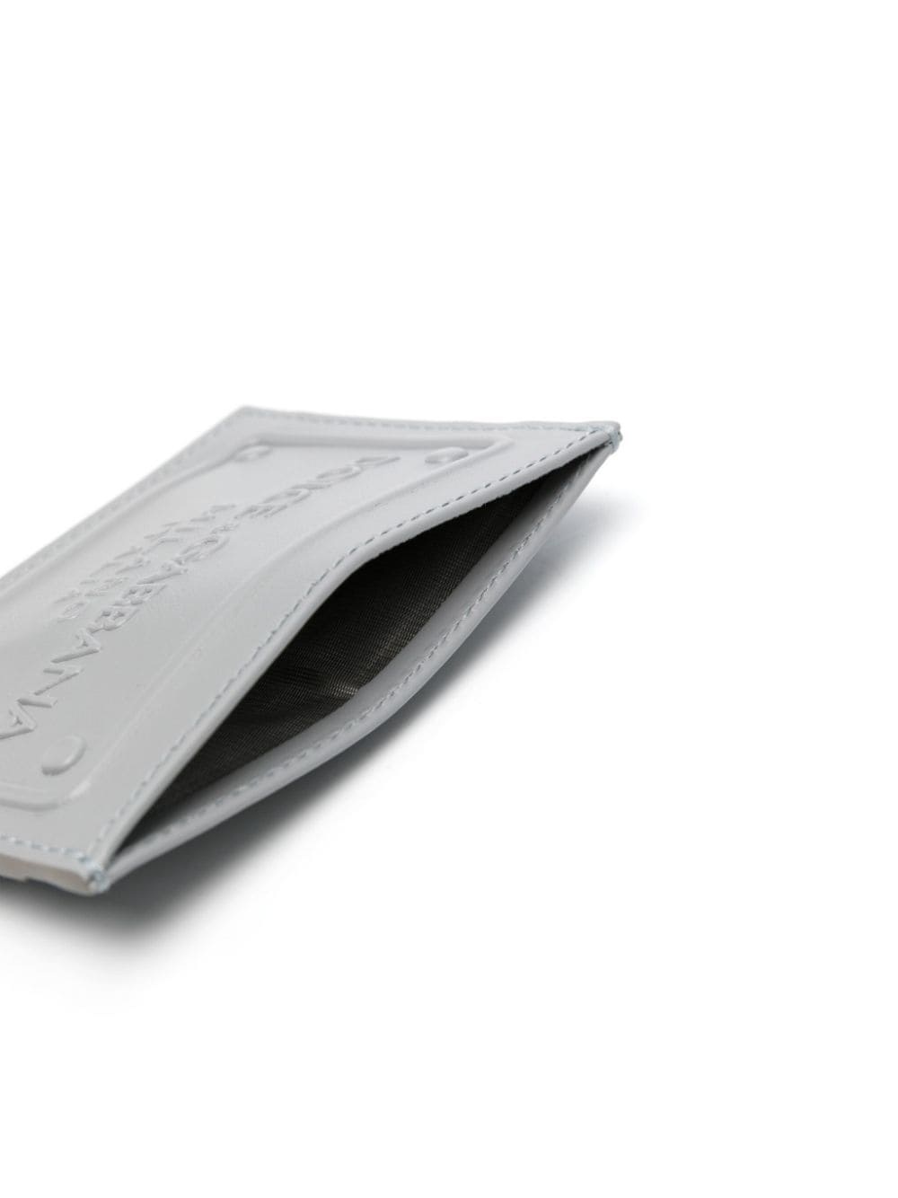 logo-embossed leather cardholder - 3