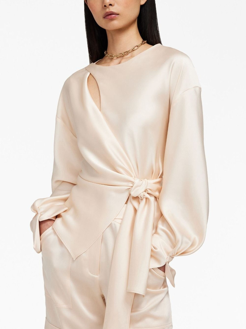 Raffaella knotted long-sleeve top 5