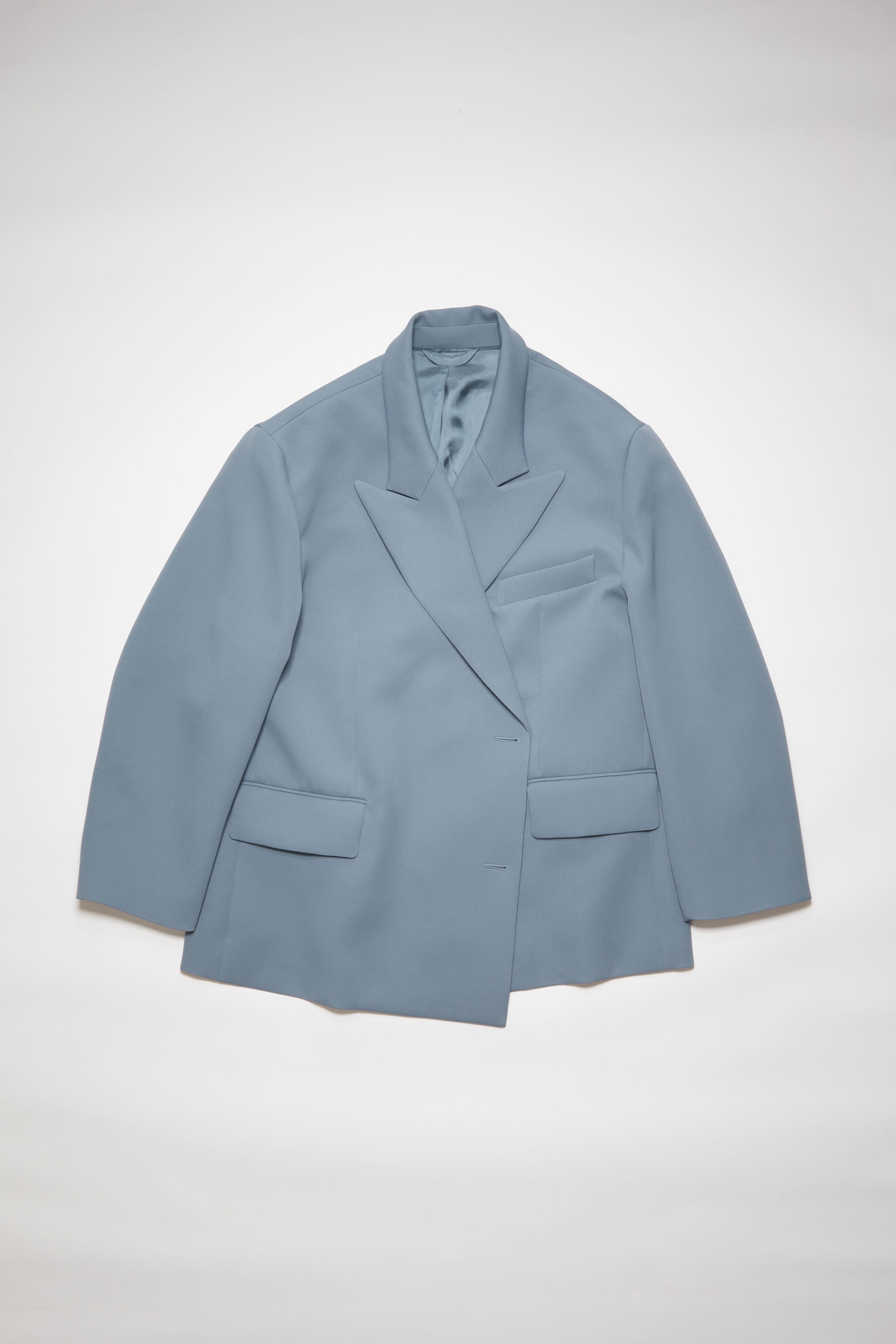 Double-breasted suit jacket - Dusty blue - 7