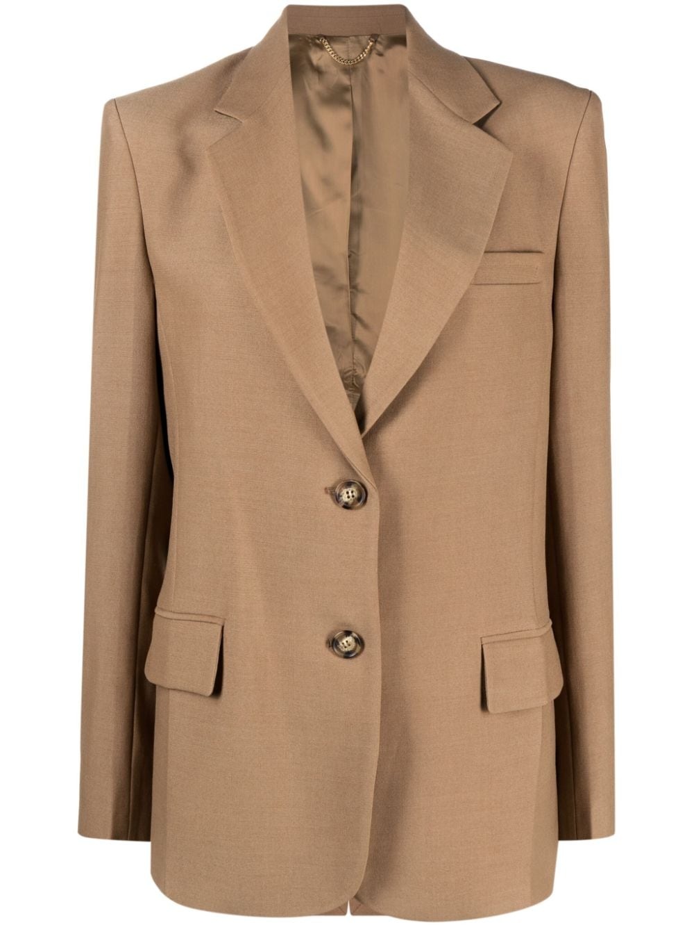 single-breasted notched-lapels blazer - 1
