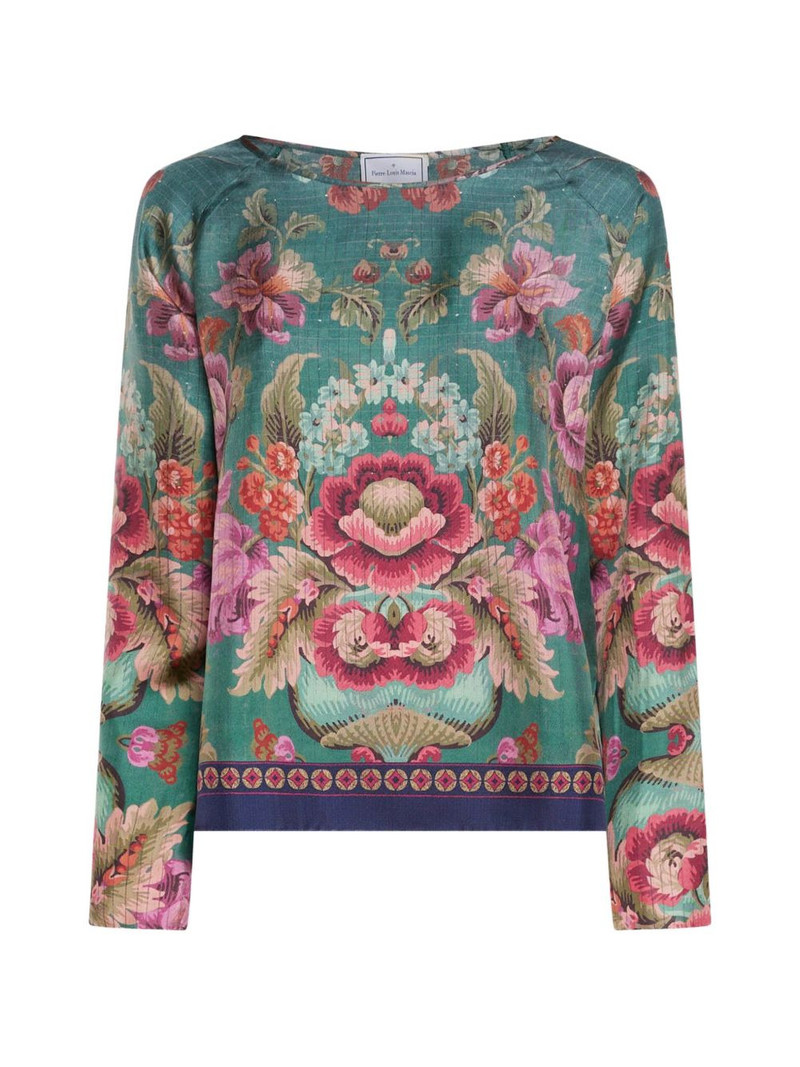 Aloe long-sleeve floral blouse 1
