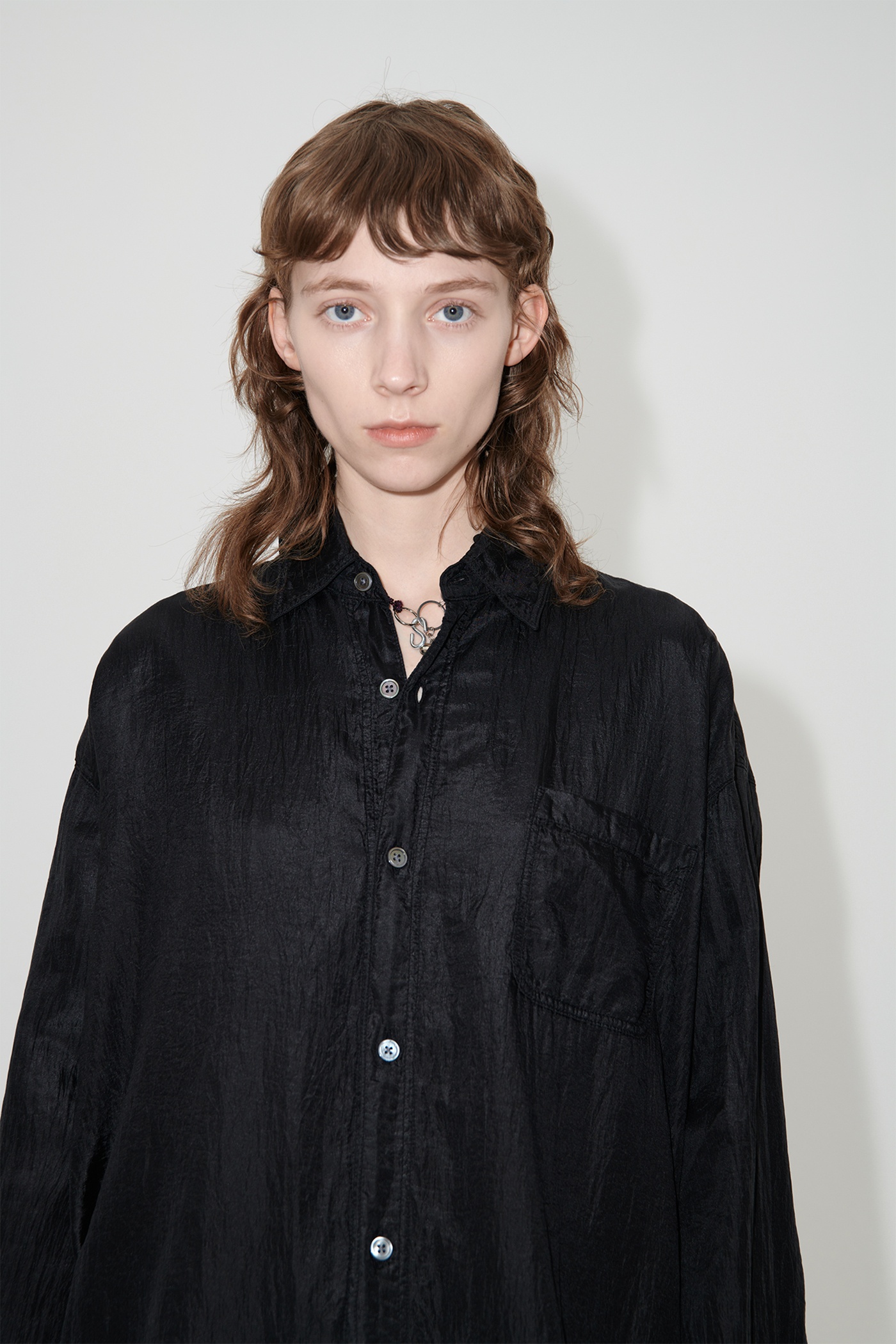 Darling Shirt Black Cotton Silk - 4