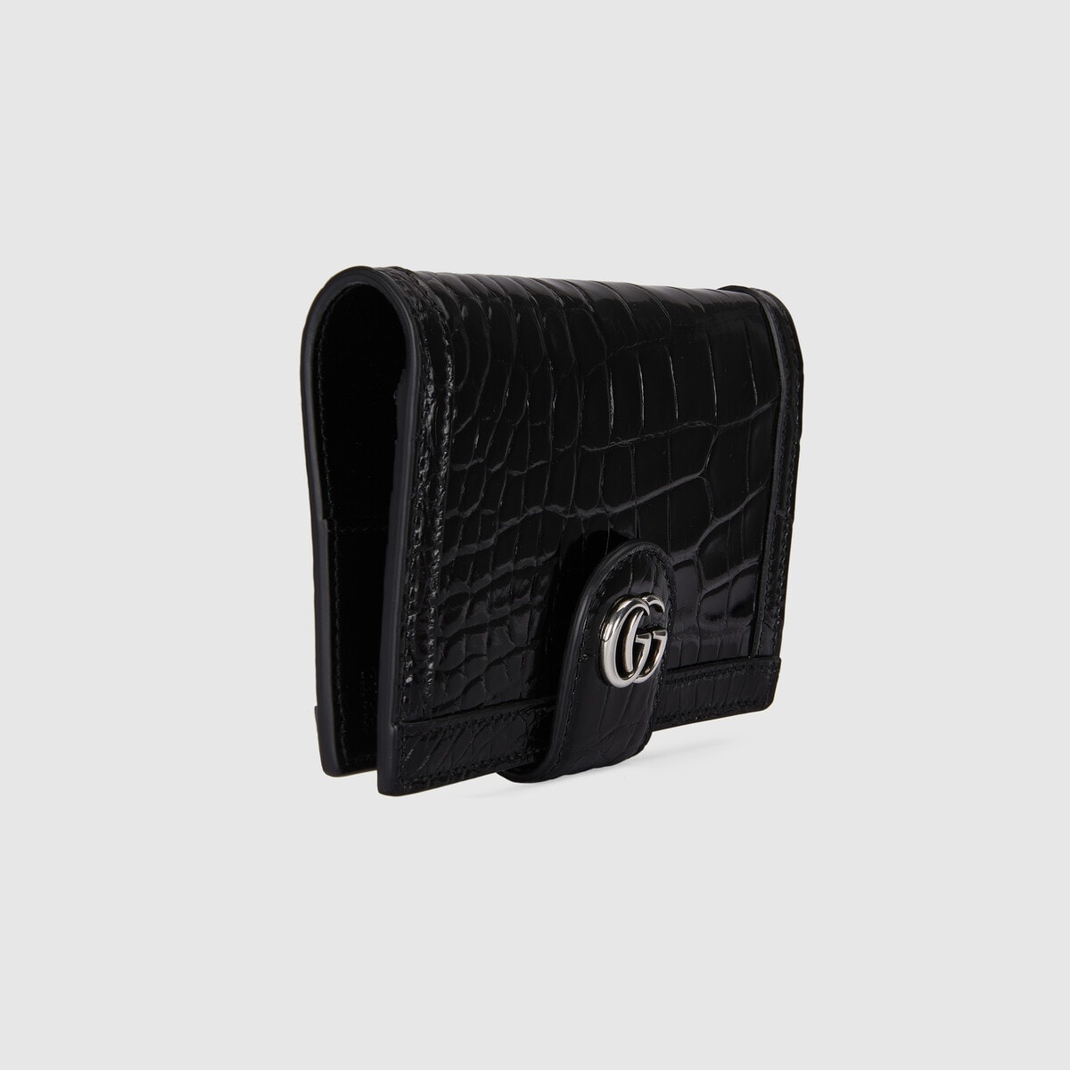 Crocodile passport case with Double G - 3