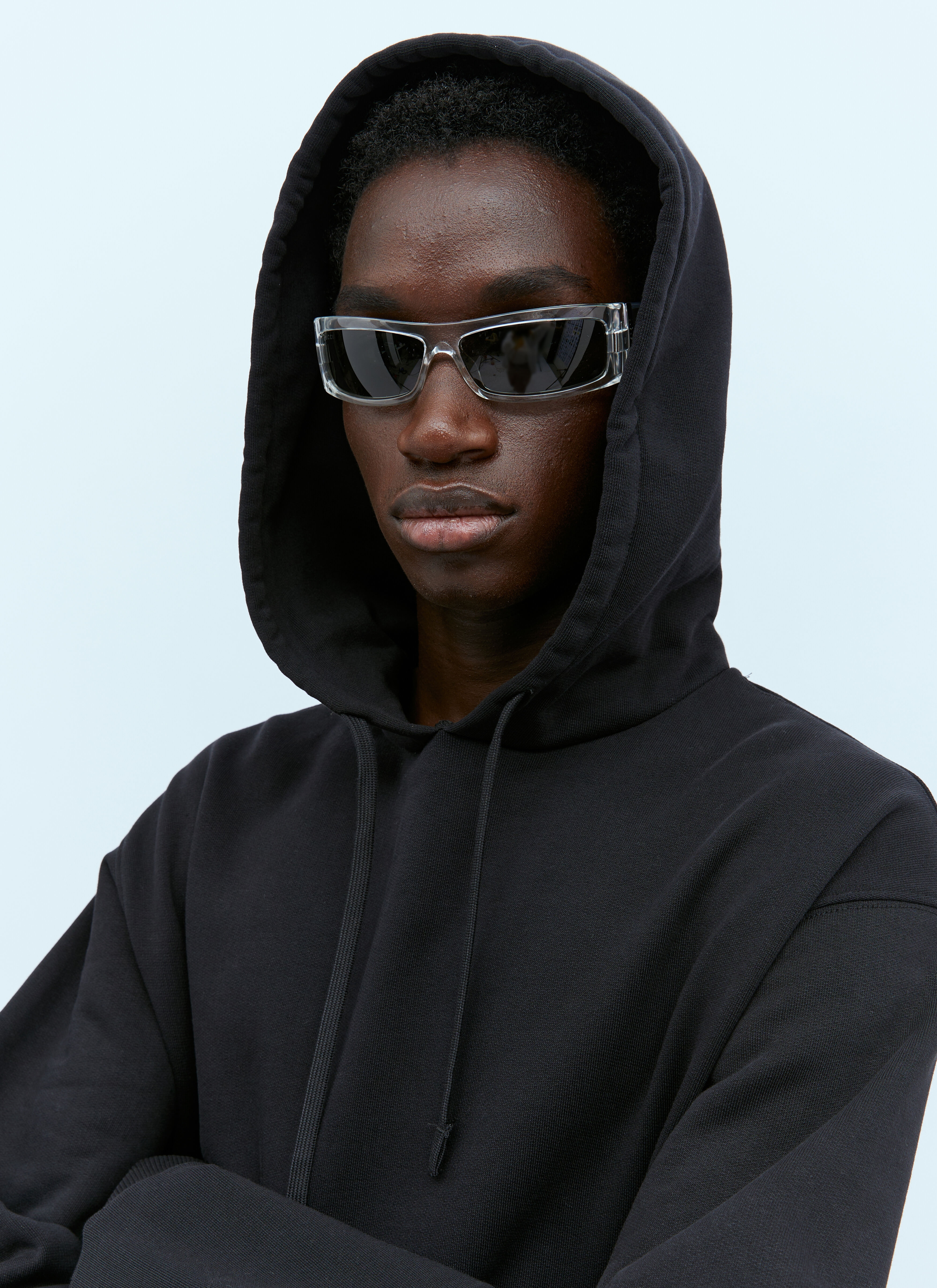 ★OAMC★ Slime graphic print hood black 23A28OAJ19COT0091000 OAMC Slime Hooded Sweatshirt | lncc | REVERSIBLE