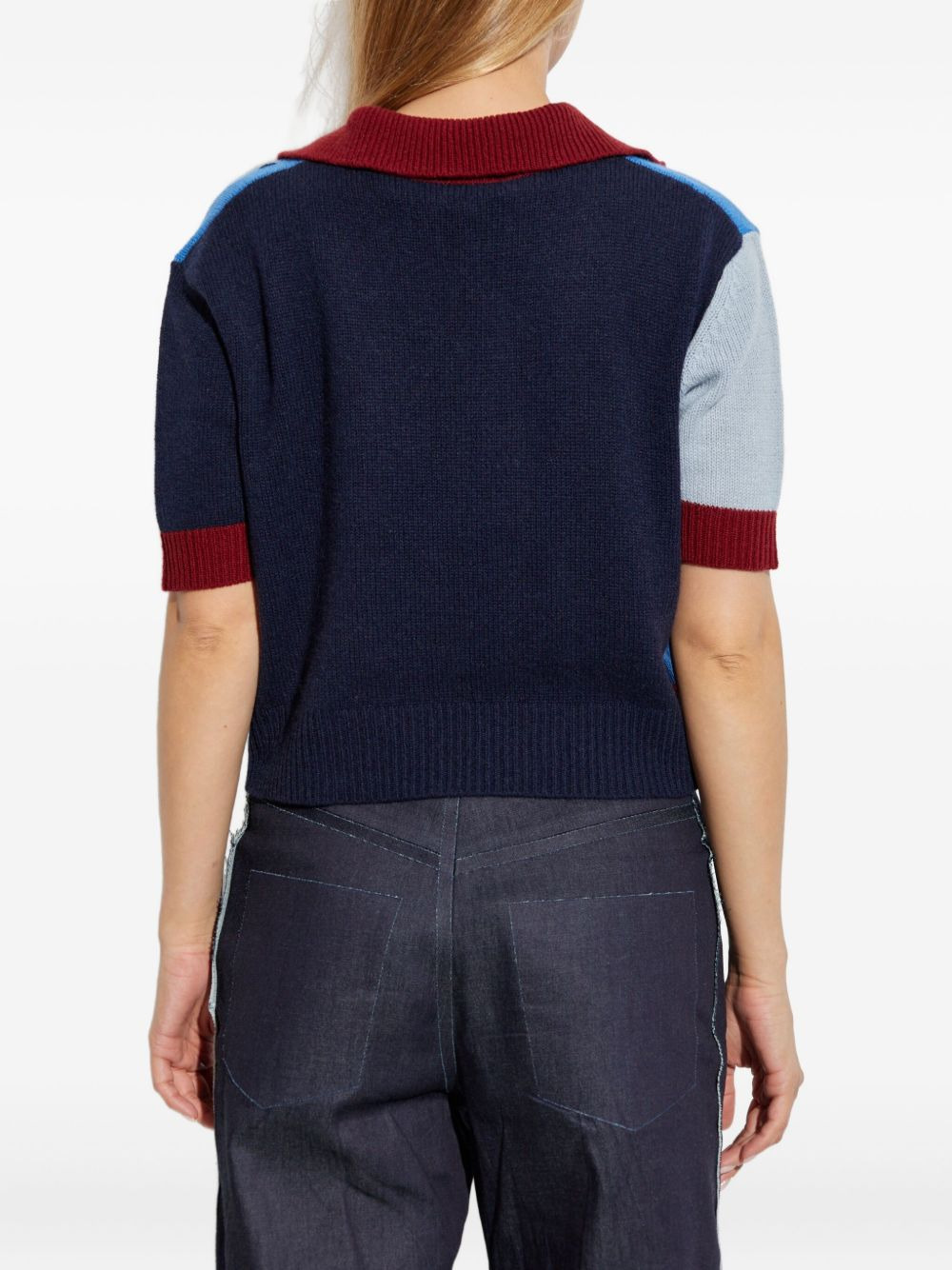 colourblock short-sleeve top - 4