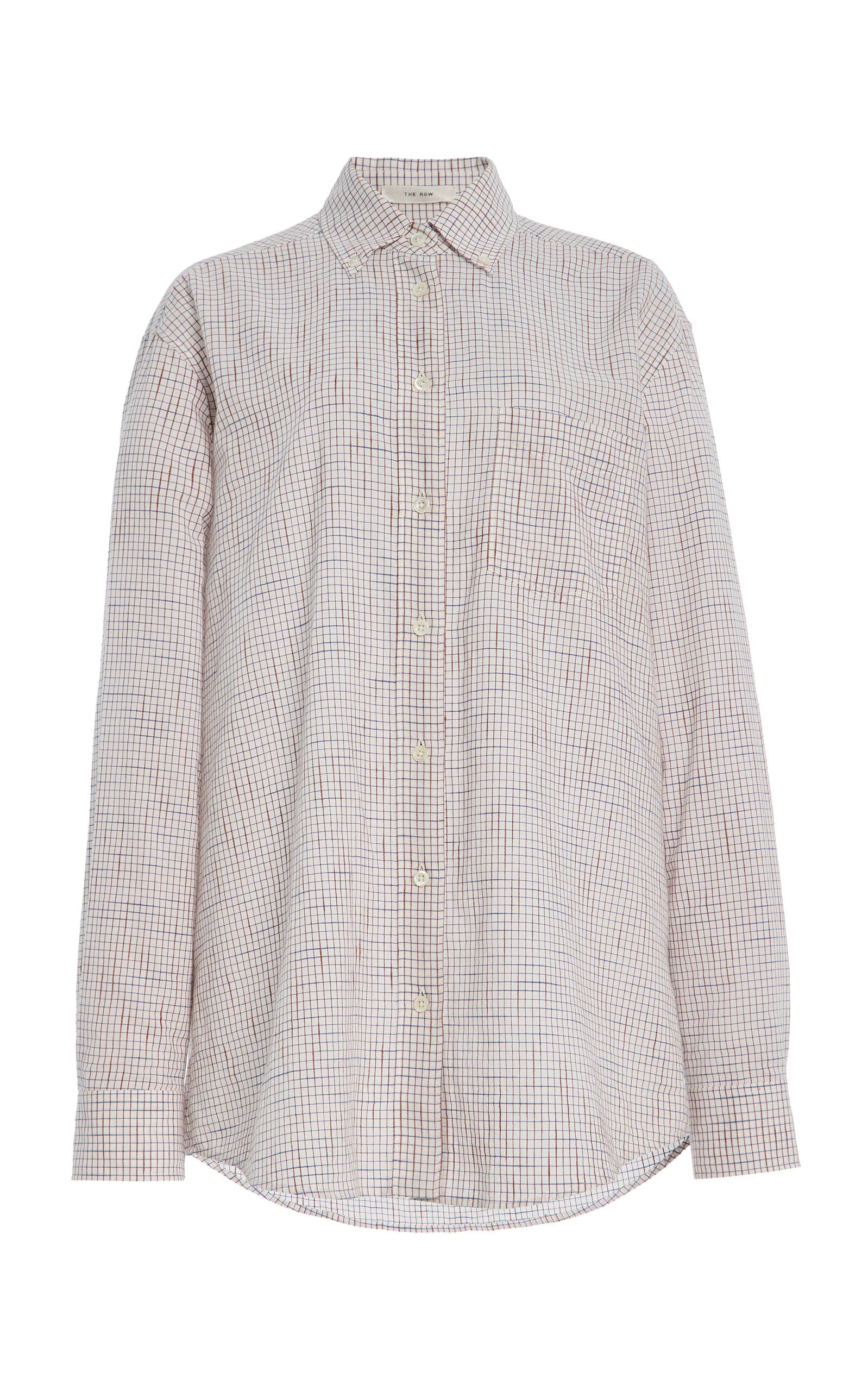 Dalan Checked Cotton Shirt white - 1