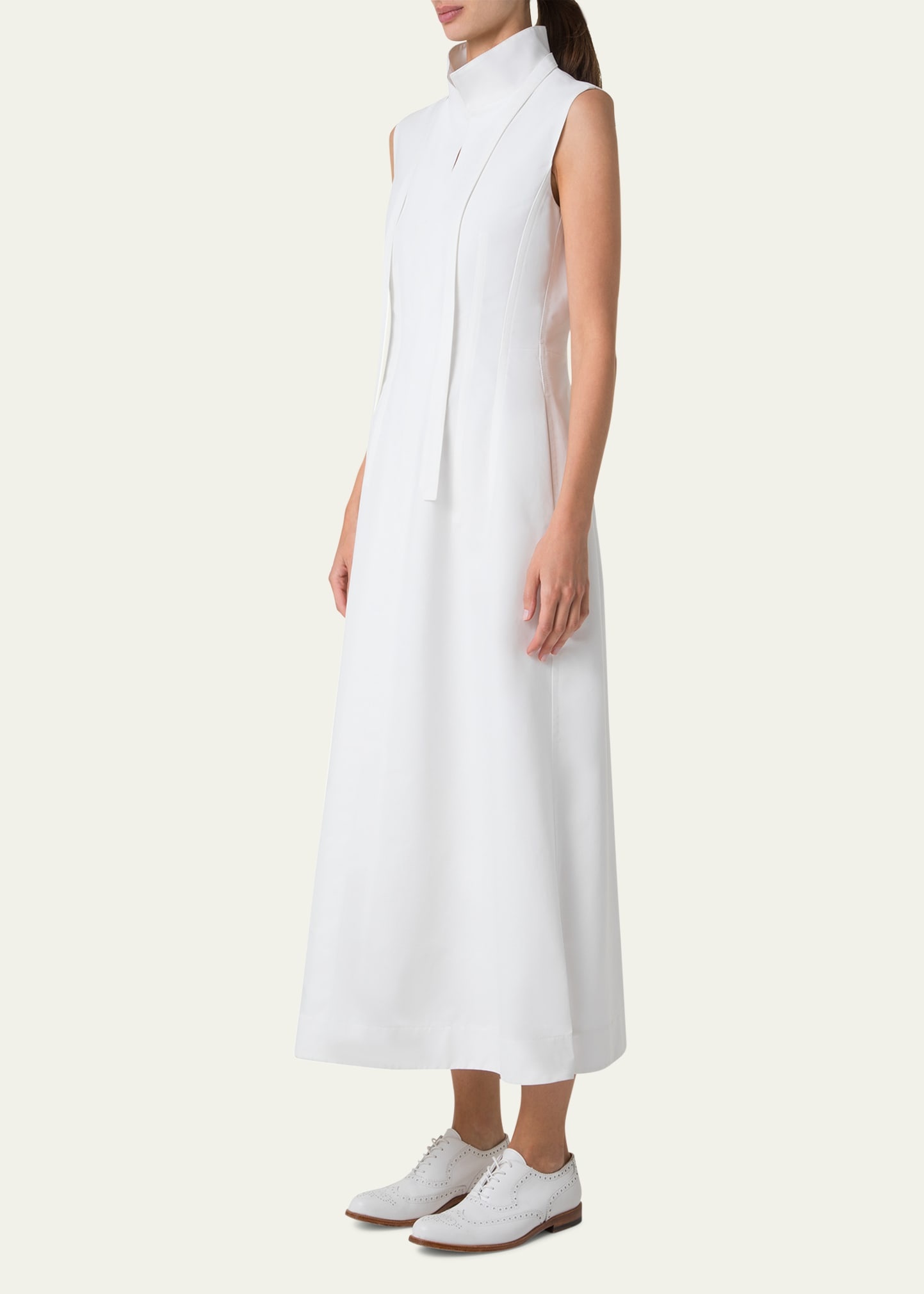 Fit-and-Flare Cotton Midi Dress - 4