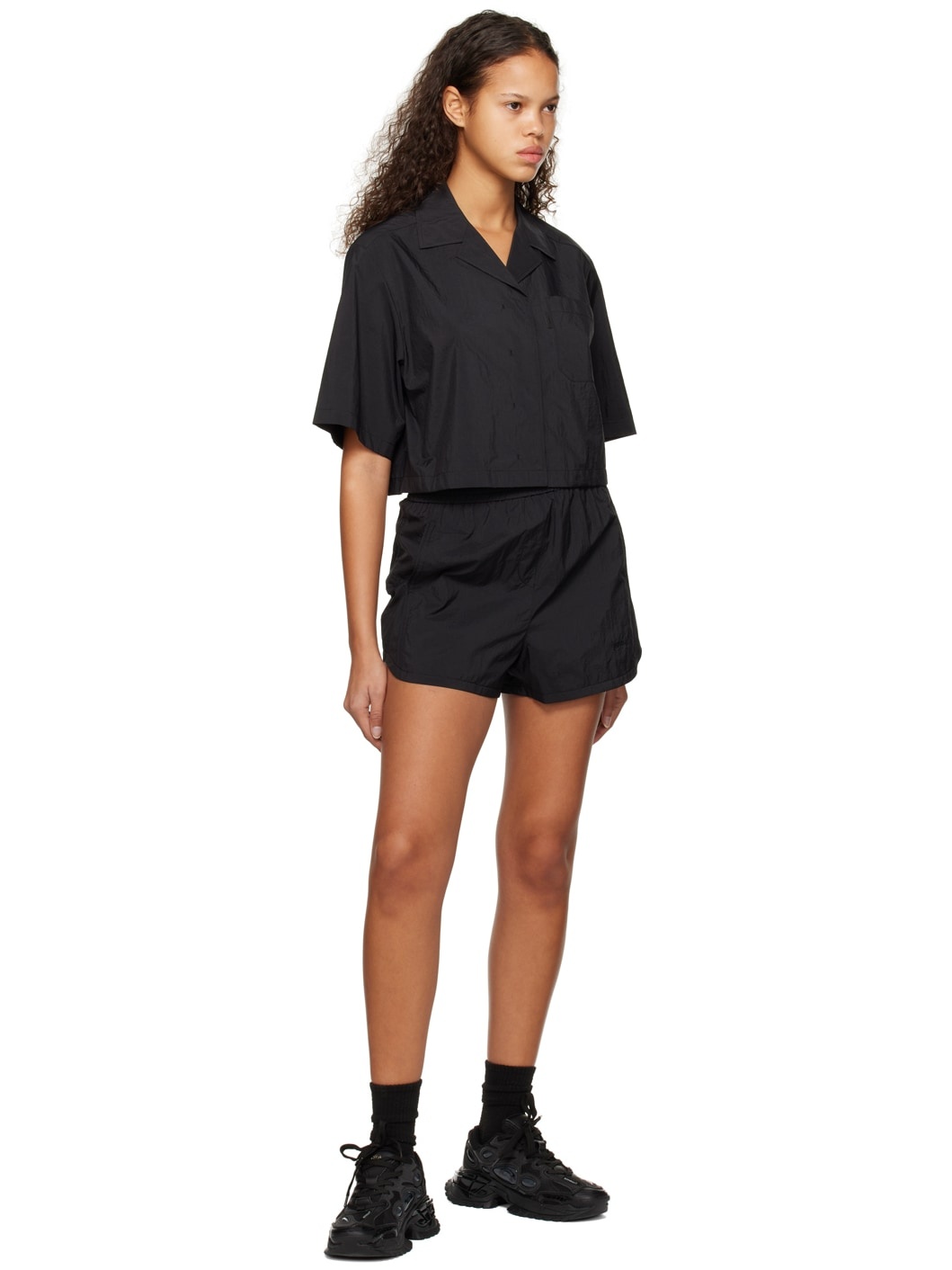 Black Drawstring Shorts - 4