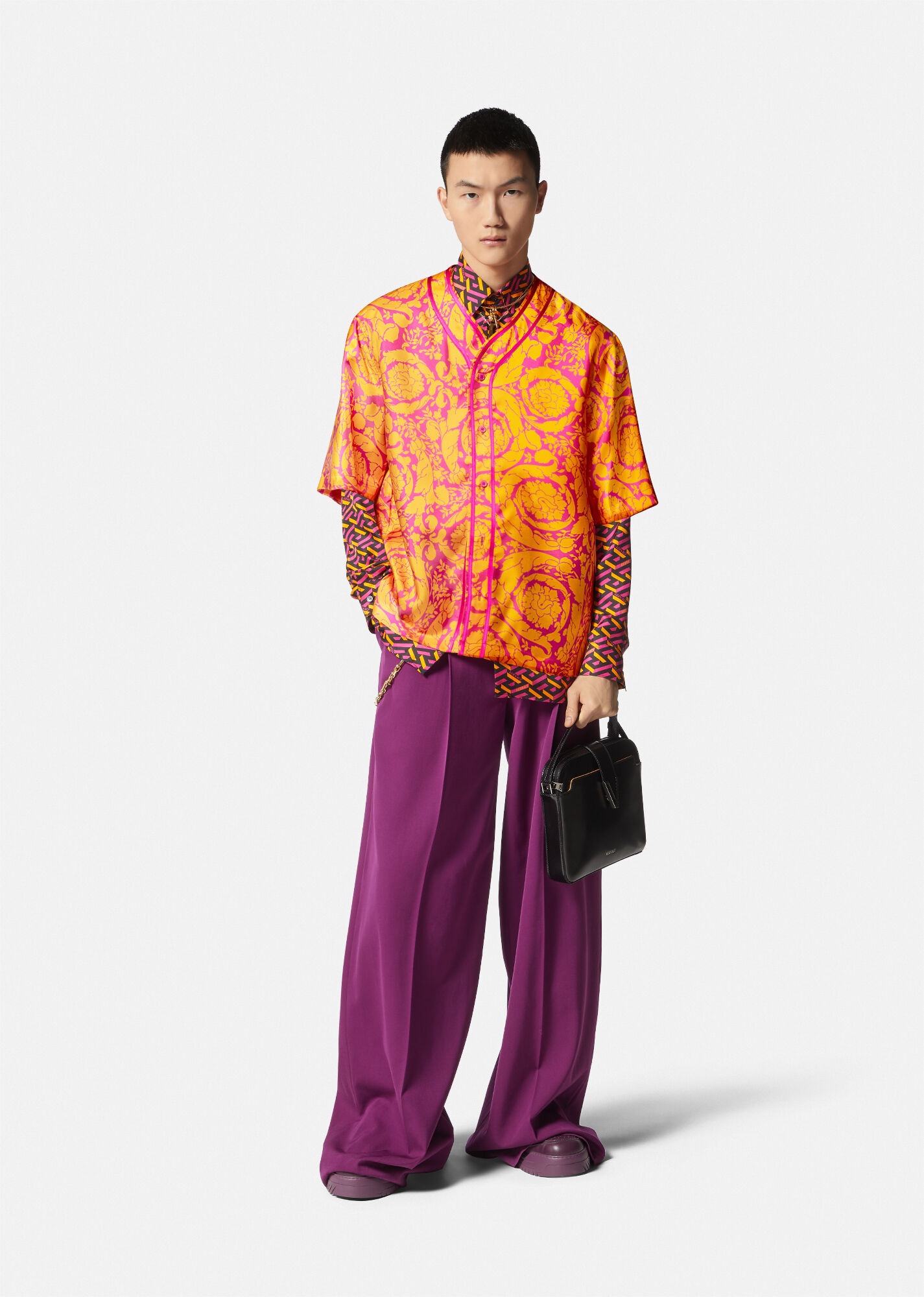 Barocco Silhouette Silk Shirt - 2