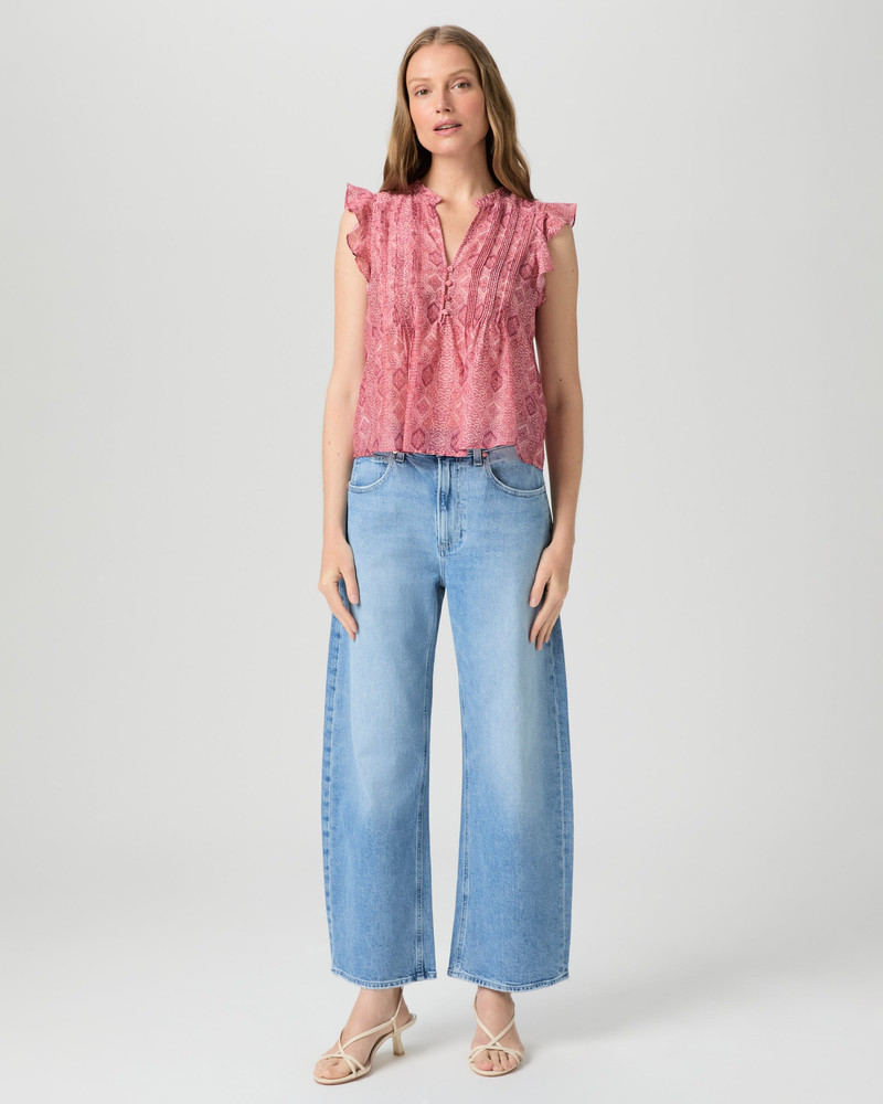 PAIGE Arellia Ankle Barrel Leg Jean outlook