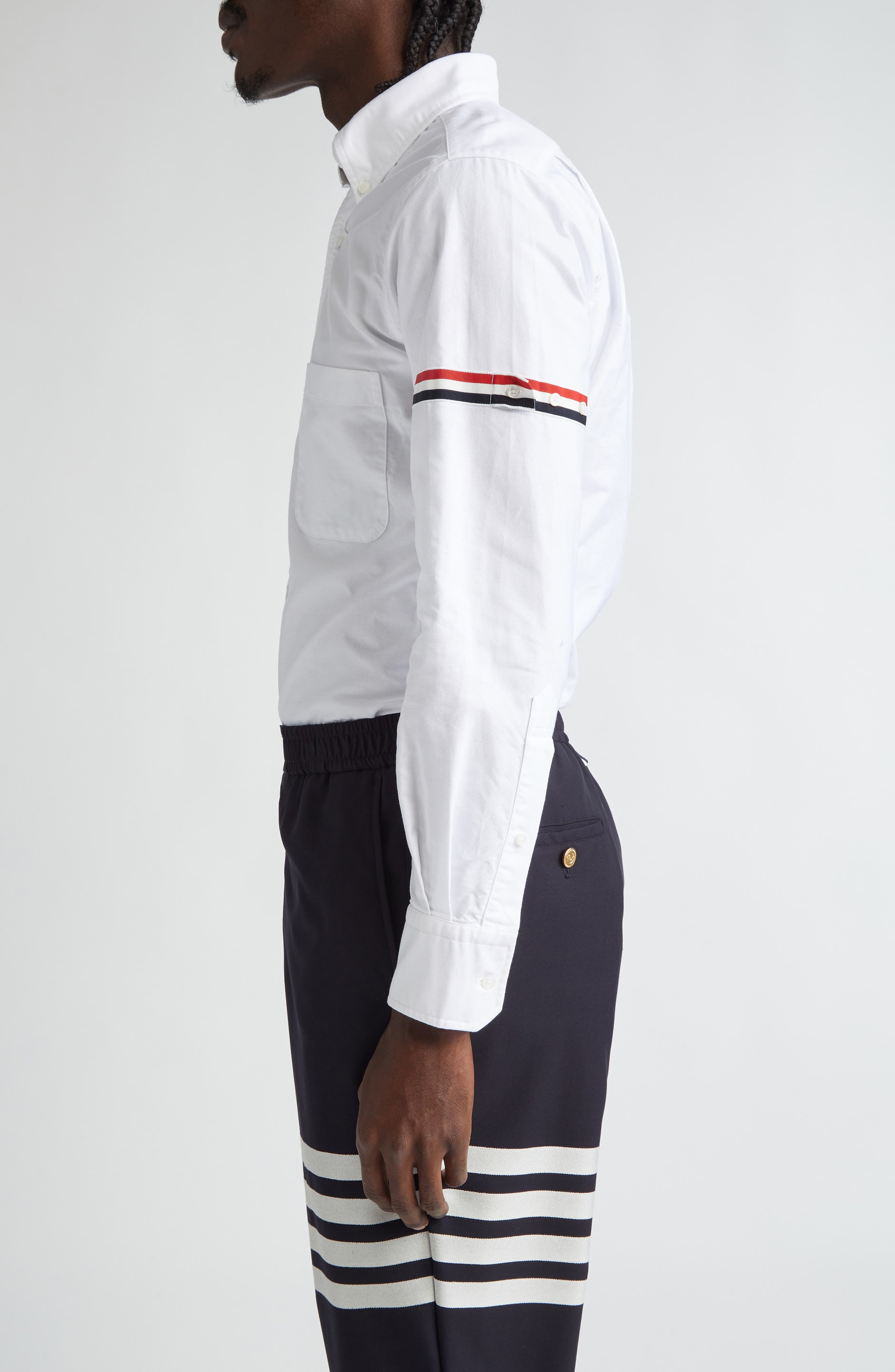 Thom Browne Classic Cotton Poplin Button-Up Shirt in White at Nordstrom - 3