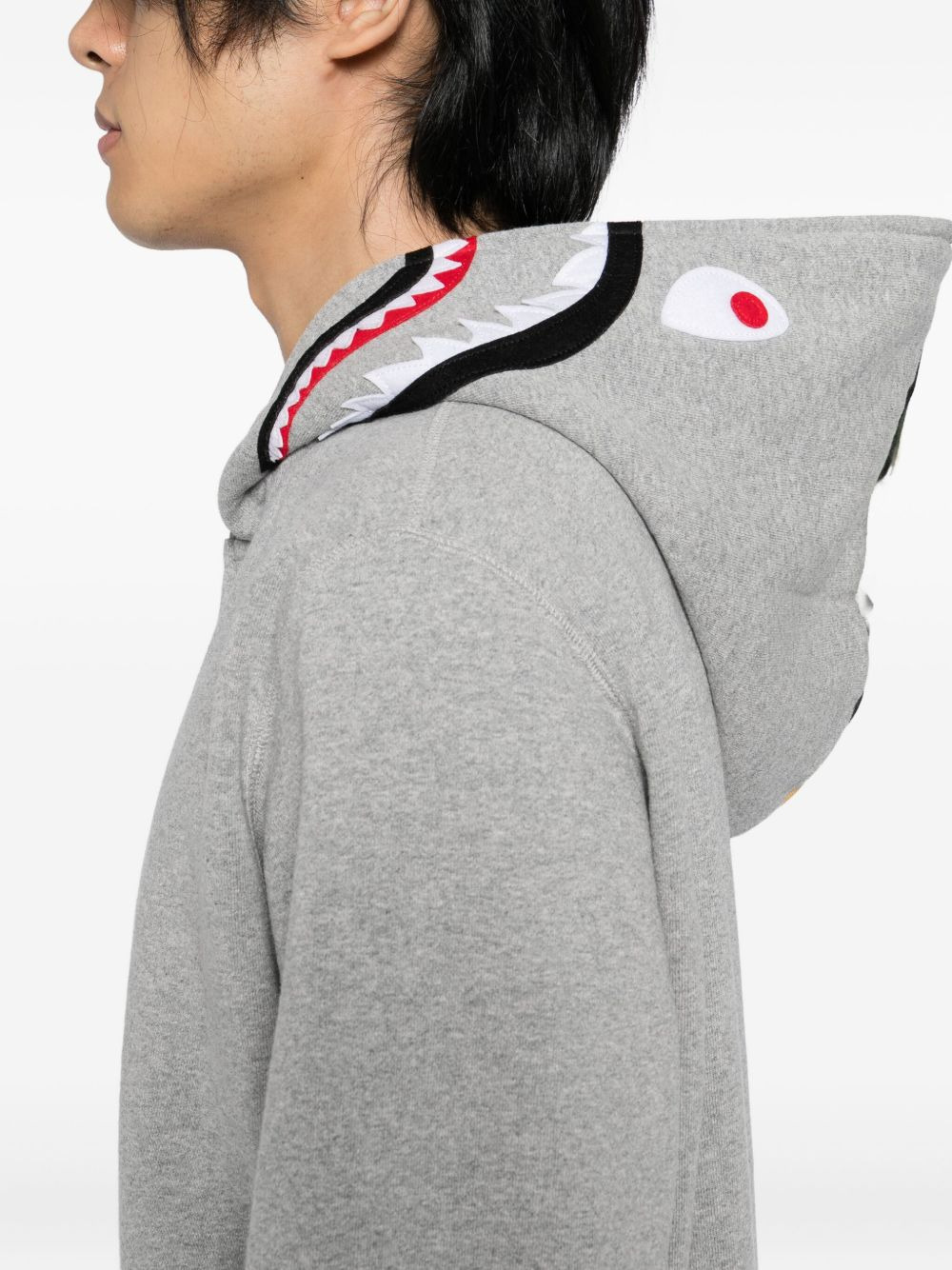 x Bape camo-panel hoodie - 5