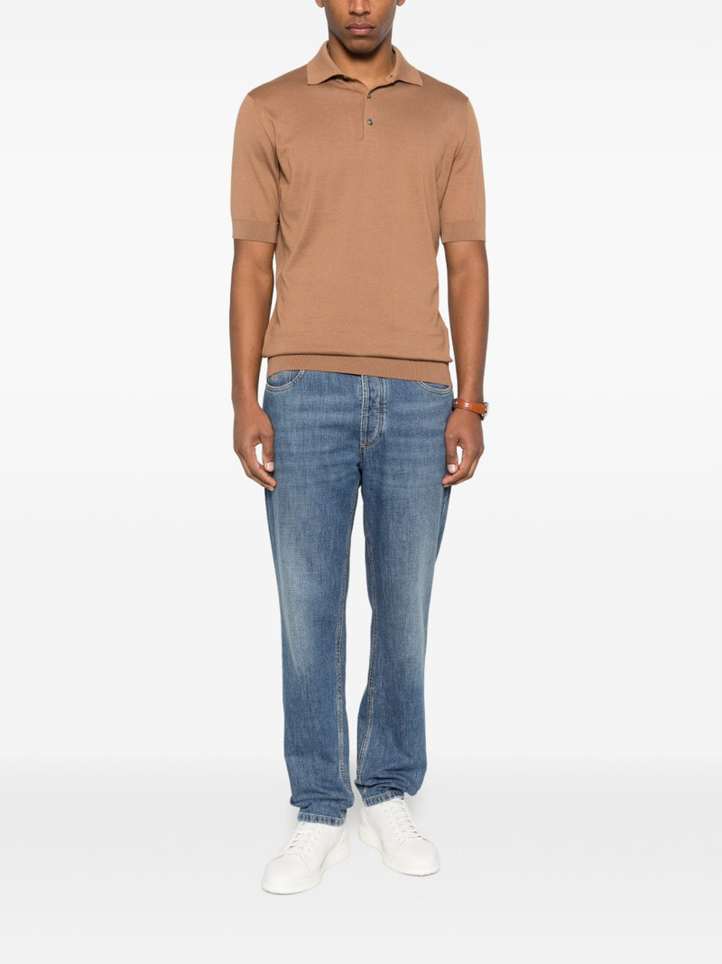 LARDINI button short-sleeve polo shirt outlook