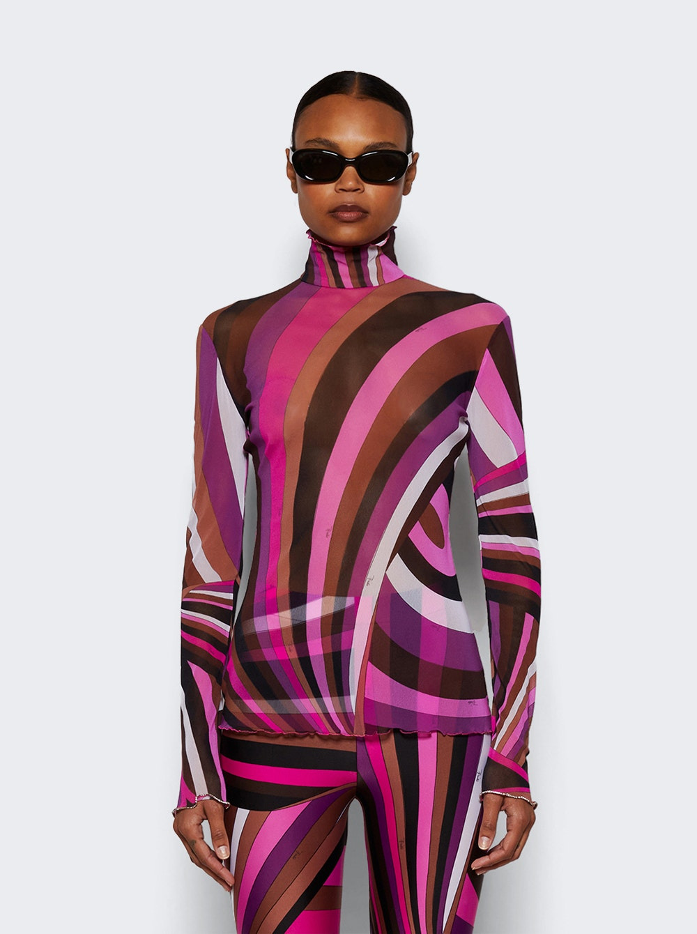Iride-print Top Fuchsia - 3