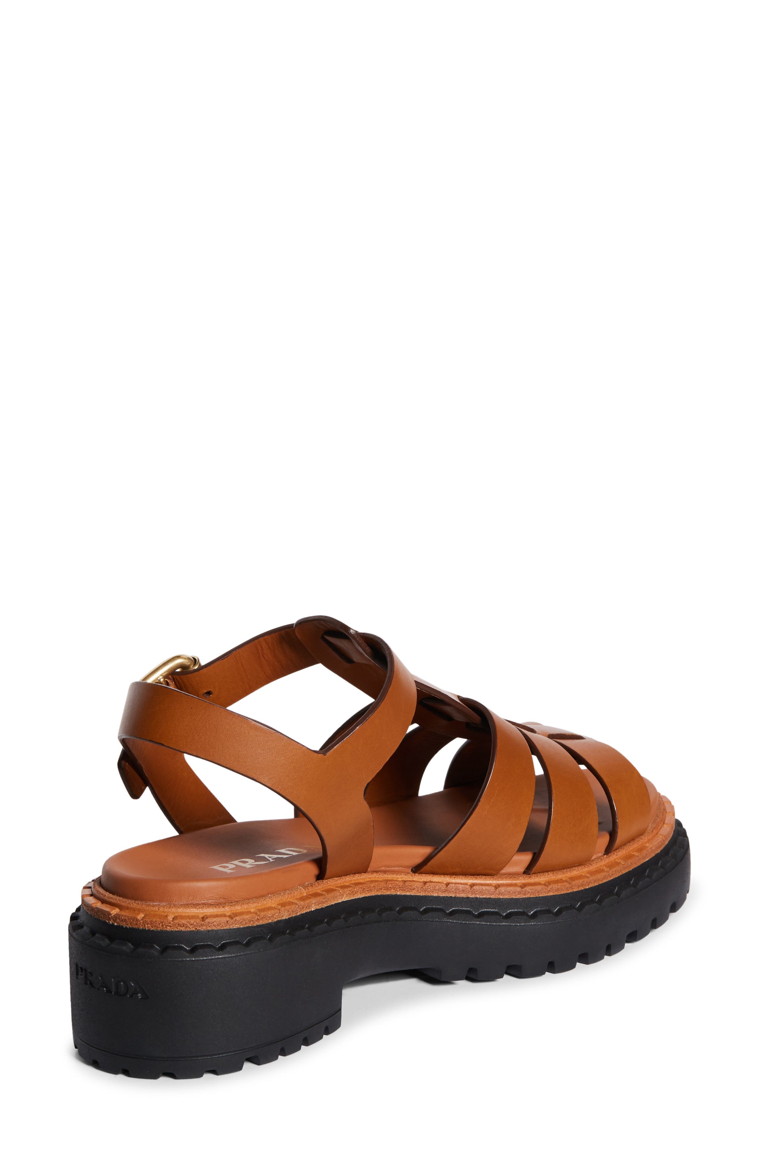 Prada Platform Cage Sandal in Cuoio at Nordstrom - 2