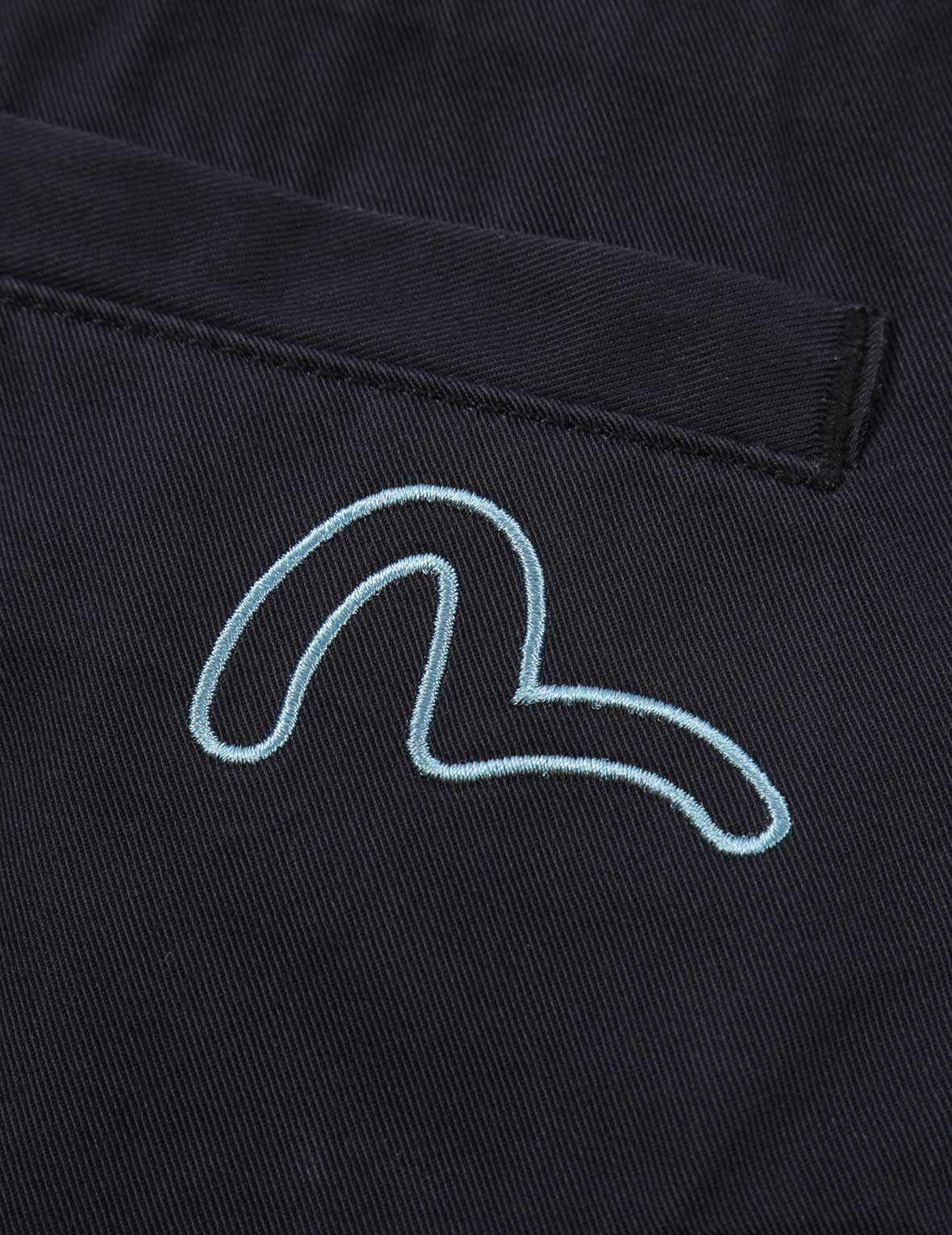 SEAGULL AND LOGO EMBROIDERY CARGO SHORTS - 10