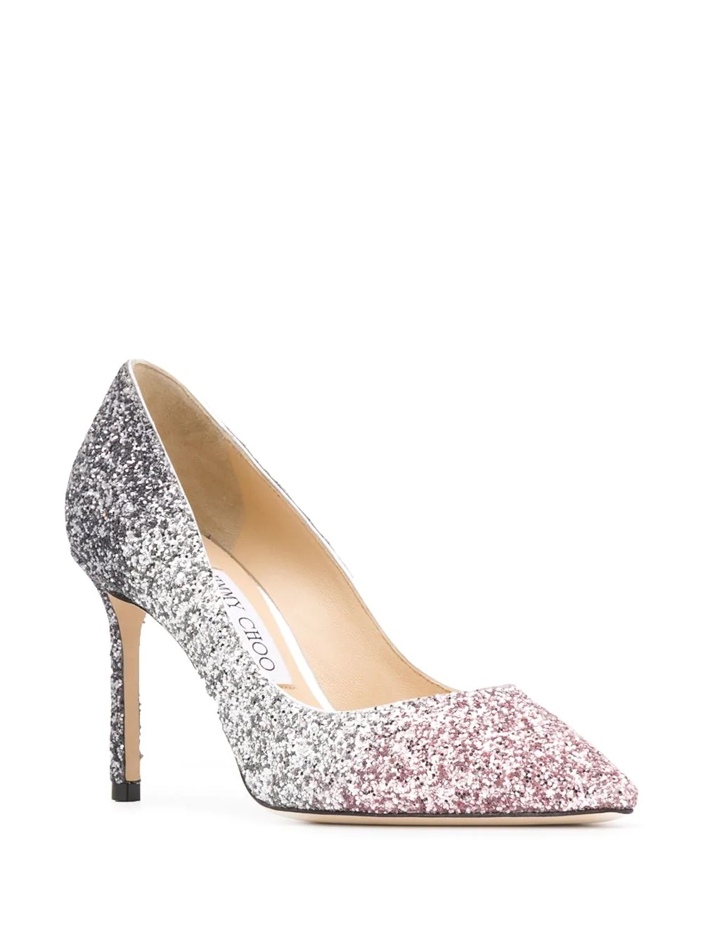 Romy 85mm glitter-embellished pumps - 2