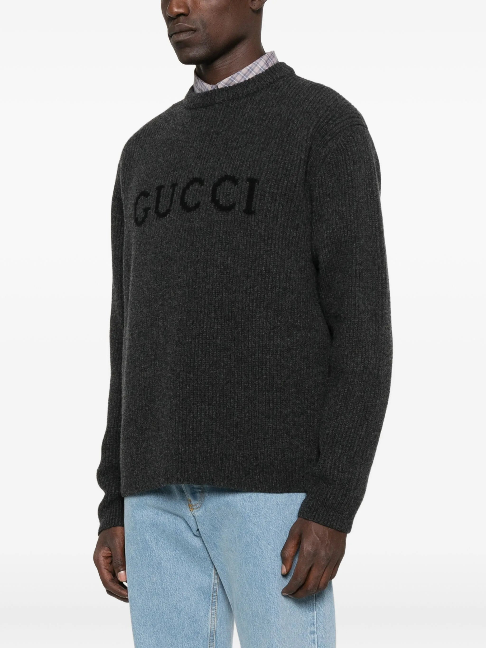 Gucci Logo-detail Ribbed Sweater - 3