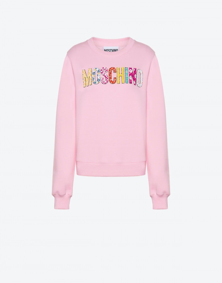 LOGO EMBROIDERY ORGANIC COTTON SWEATSHIRT - 1