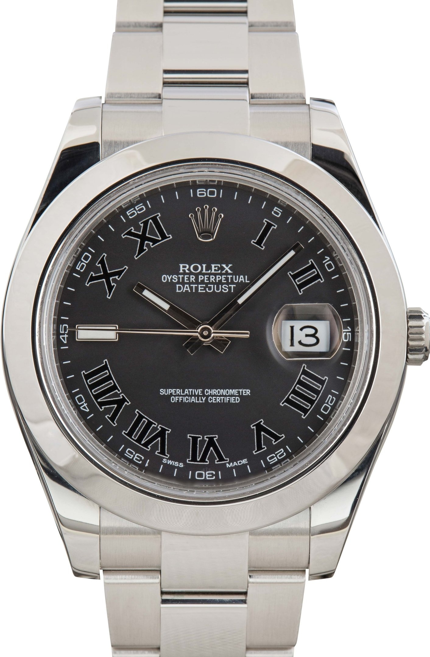 Rolex Datejust II Ref 116300 Black Roman Dial - 1