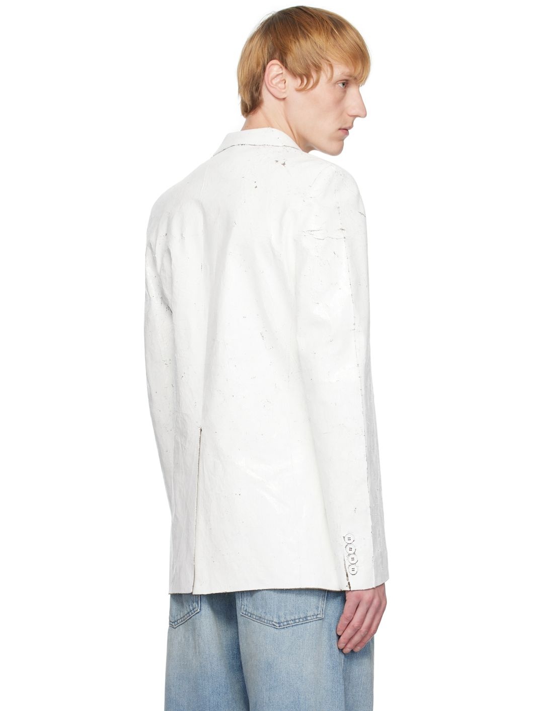 White Painted Blazer - 3