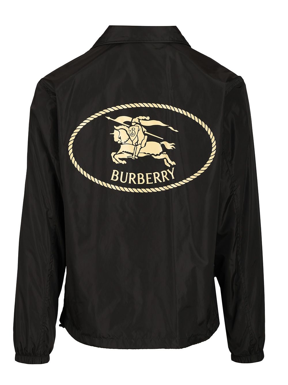 Burberry Knight Stamp Nylon Track Jacket Jackets Black - 2