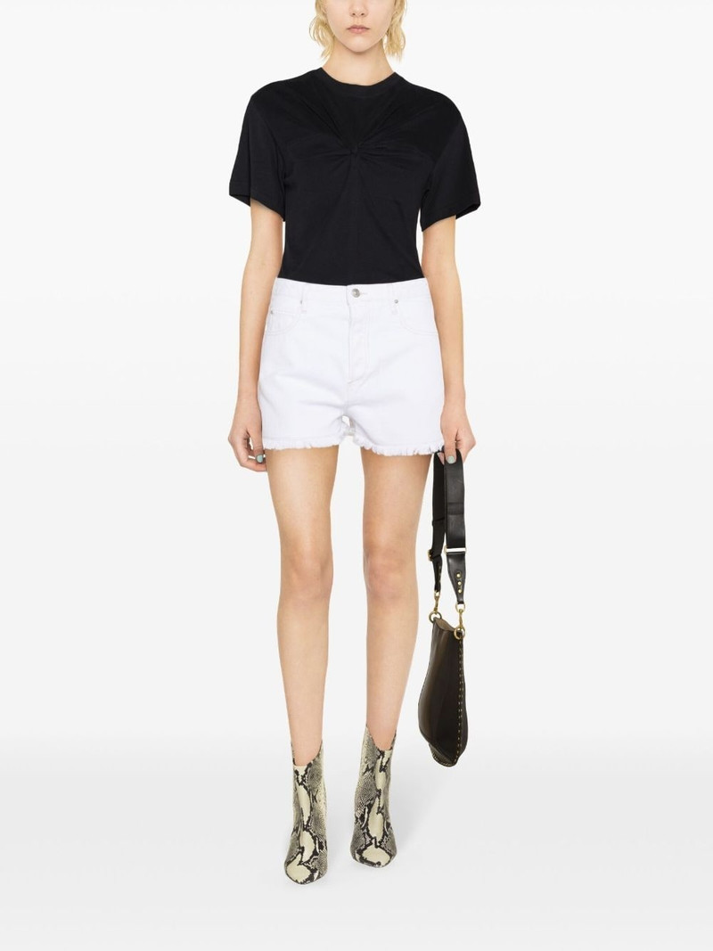 Isabel Marant Zuria knot-detail organic cotton T-shirt outlook