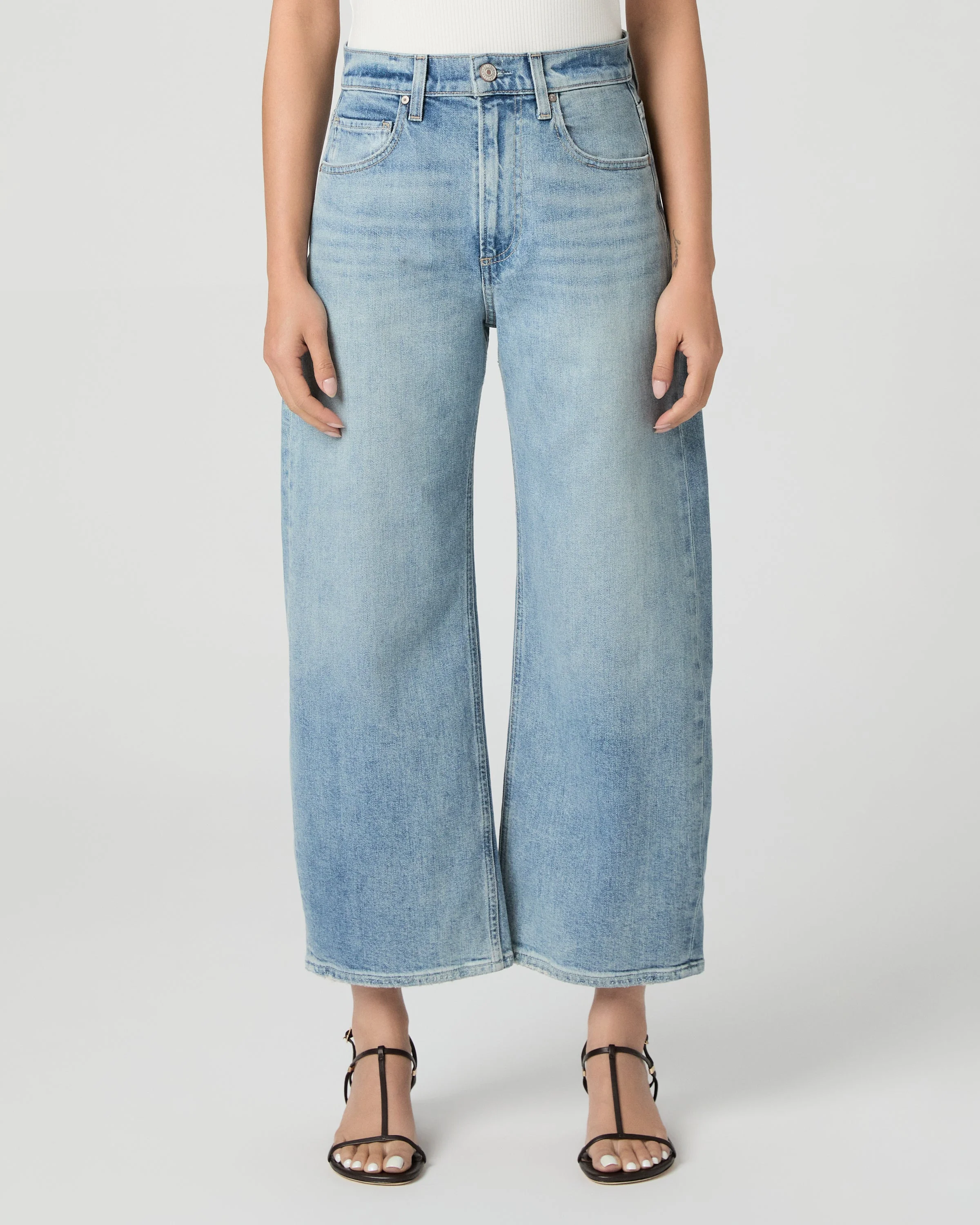 Arellia Ankle Petite Barrel Leg Jean - 1