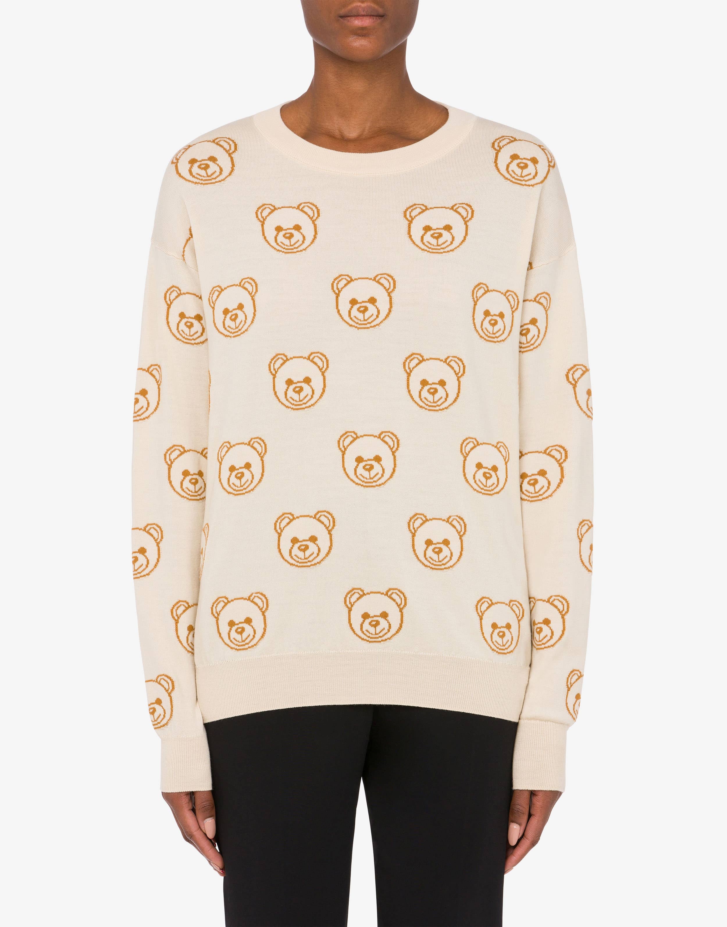 ALL-OVER TEDDY BEAR WOOL JUMPER - 2