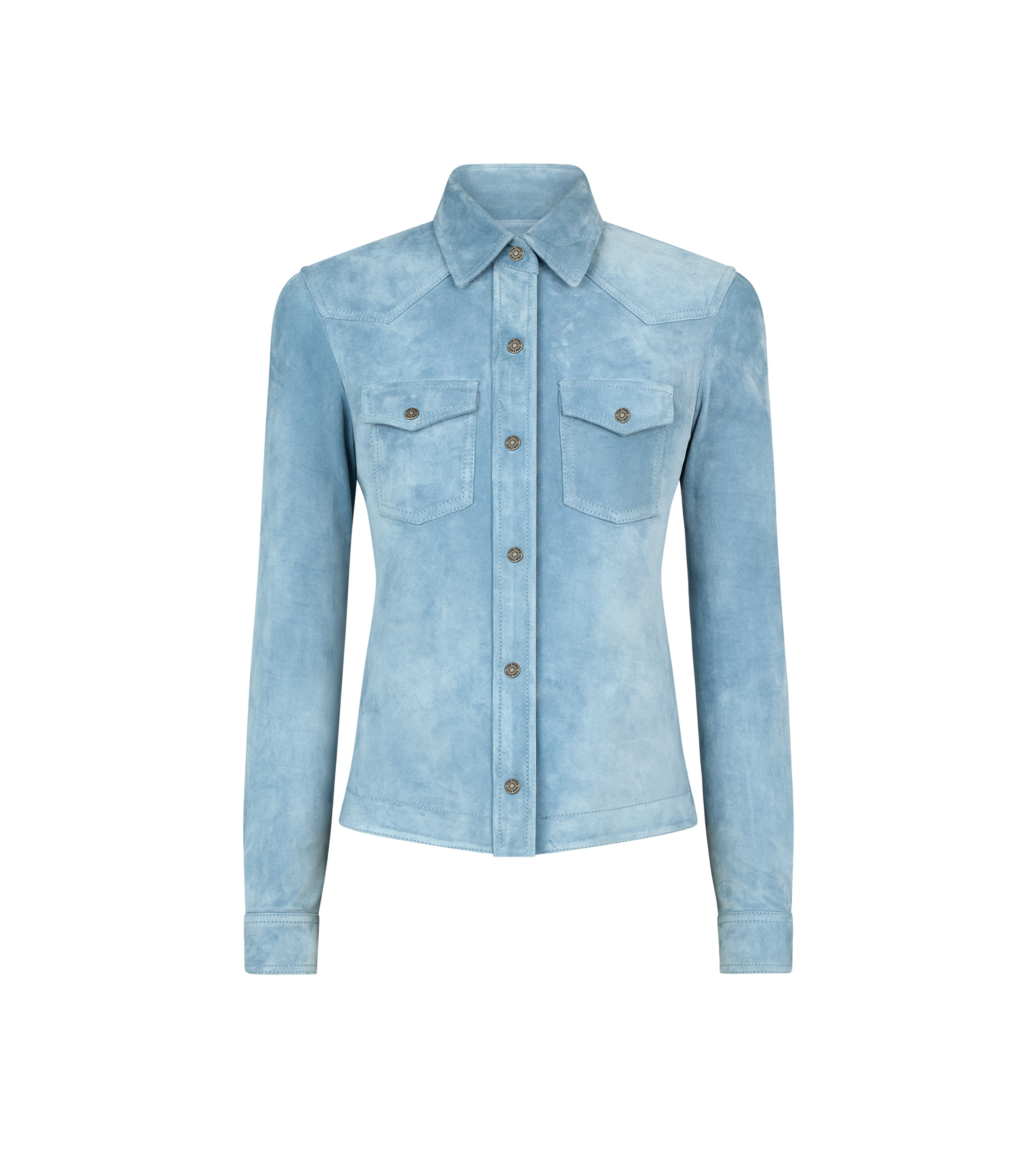 CASHMERE SUEDE WESTERN SHIRT - 1