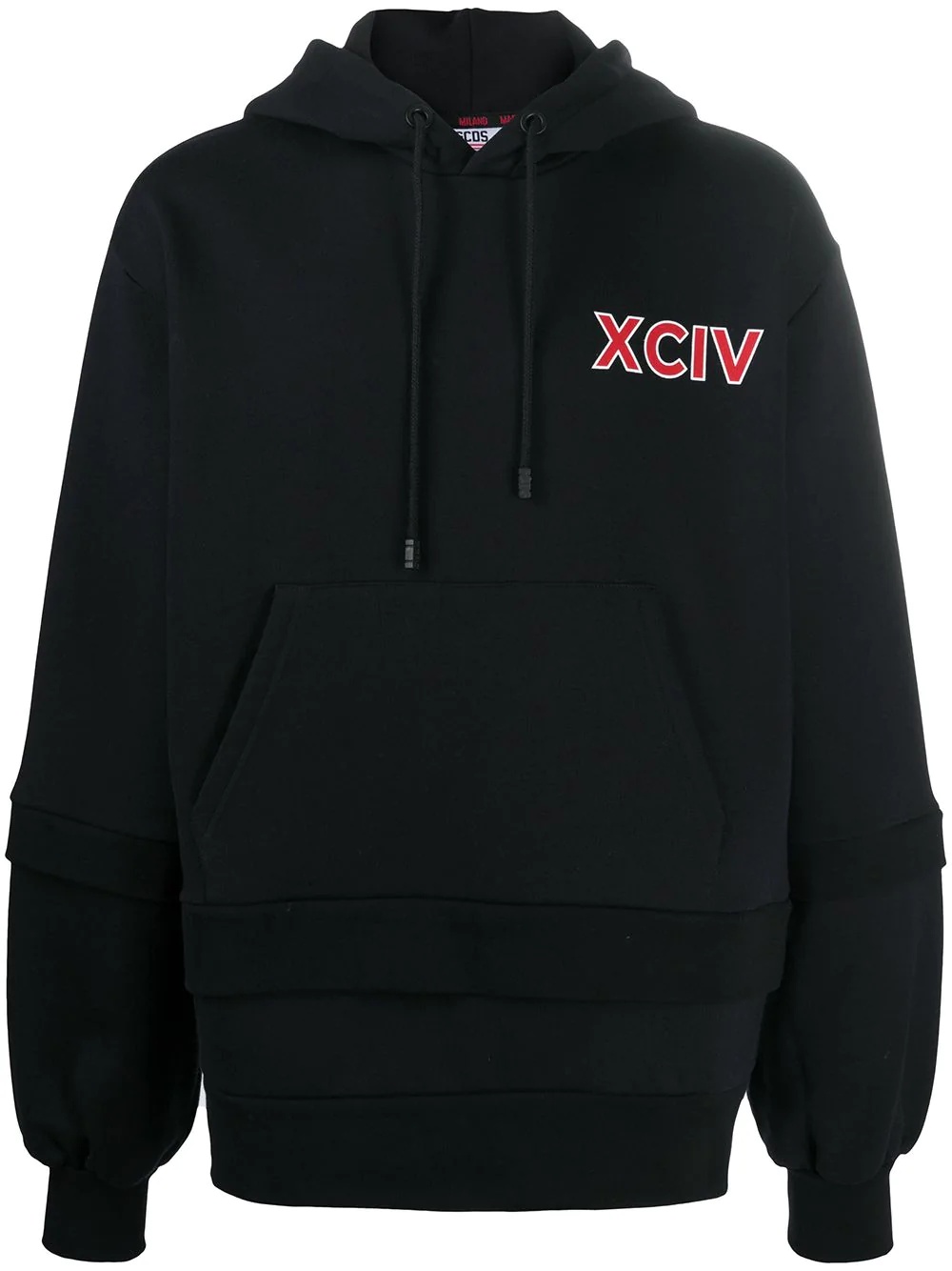 logo drawstring hoodie - 1