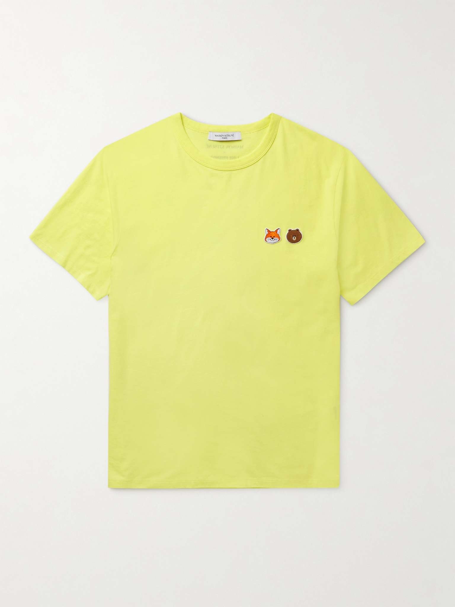 + LINE FRIENDS Logo-Appliquéd Cotton-Jersey T-shirt - 1