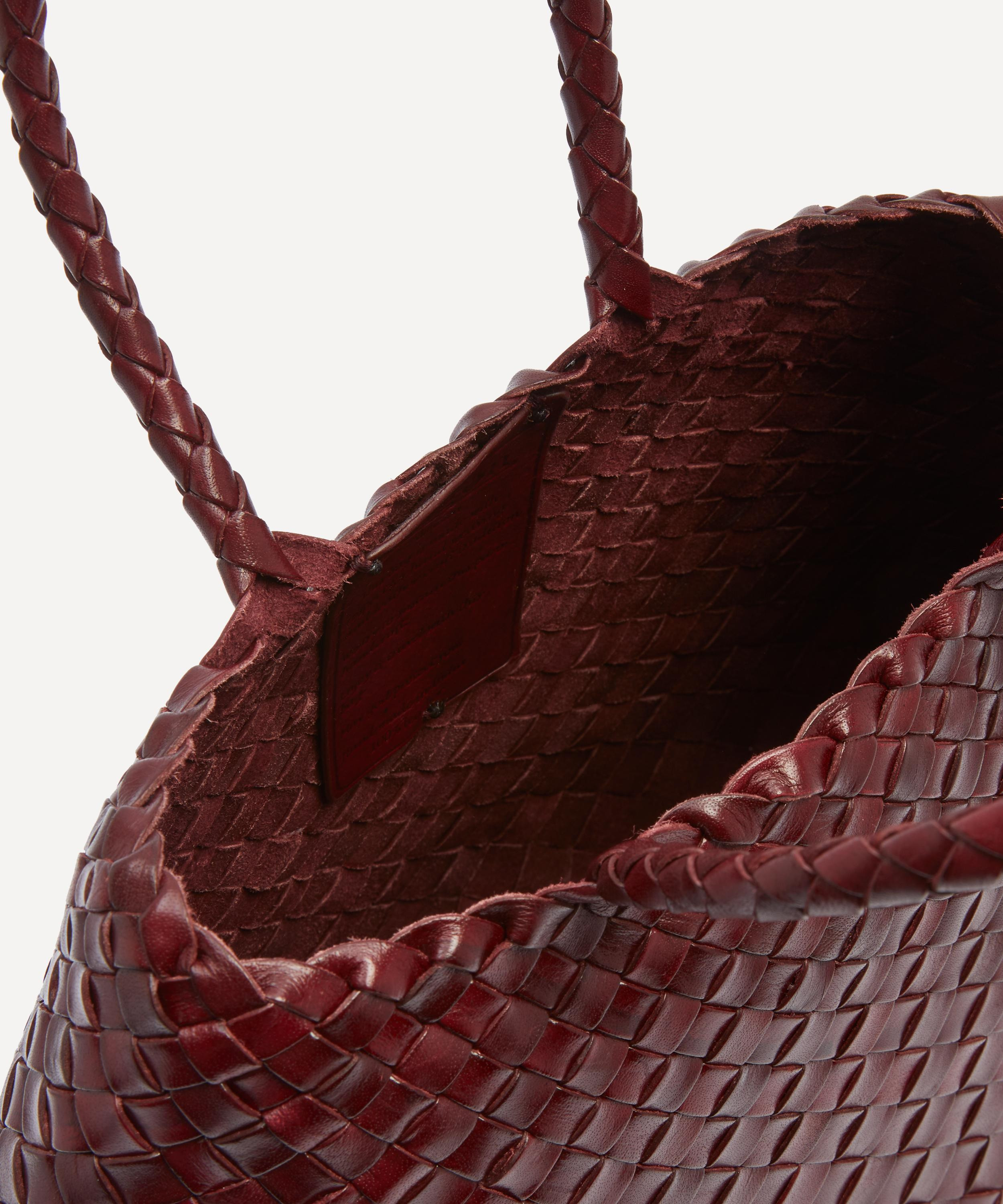 Small Santa Croce Woven Leather Tote Bag - 6
