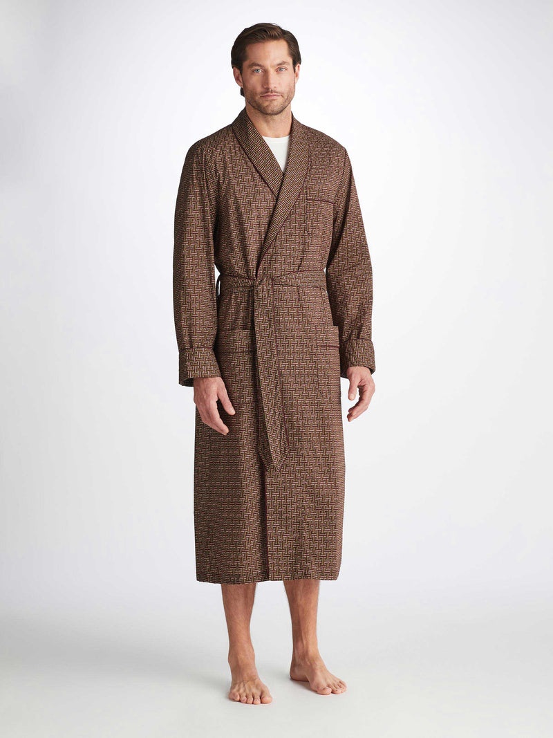 Men's Robe Ledbury 72 Cotton Batiste Burgundy - 3