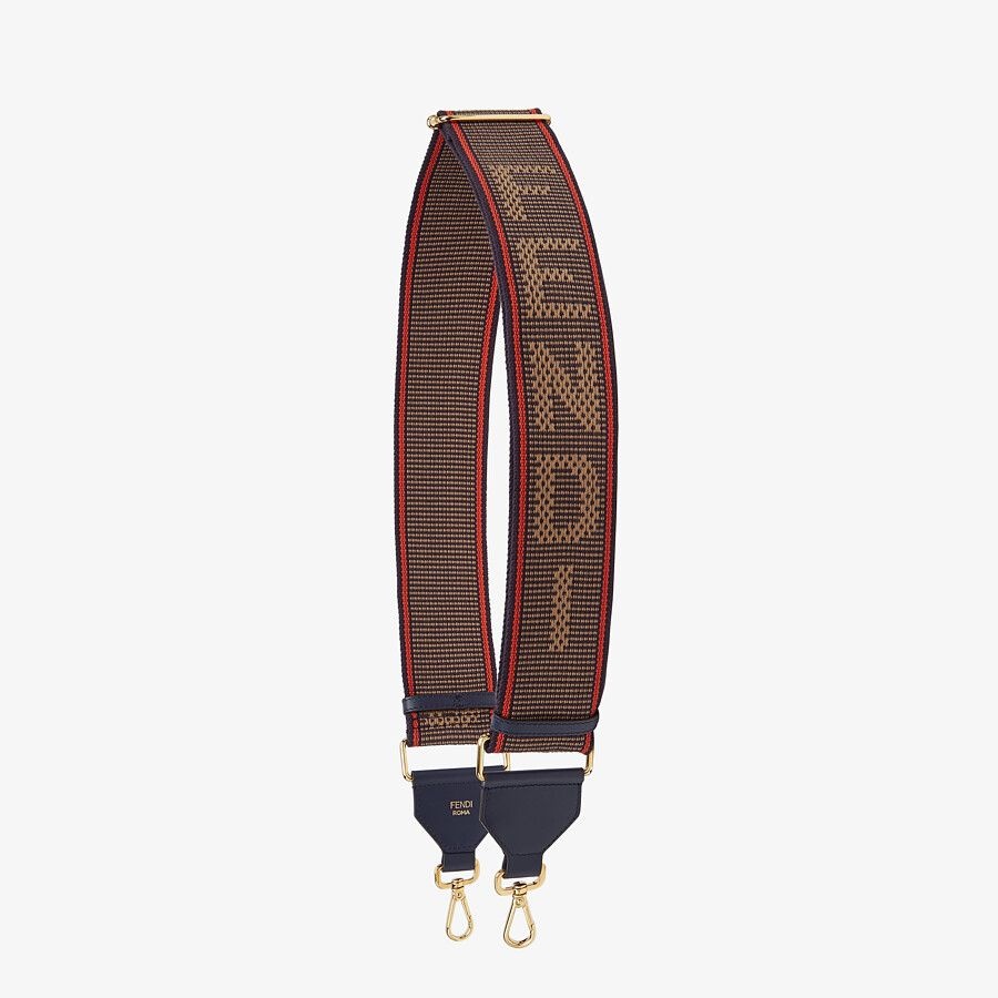Brown ribbon shoulder strap - 1
