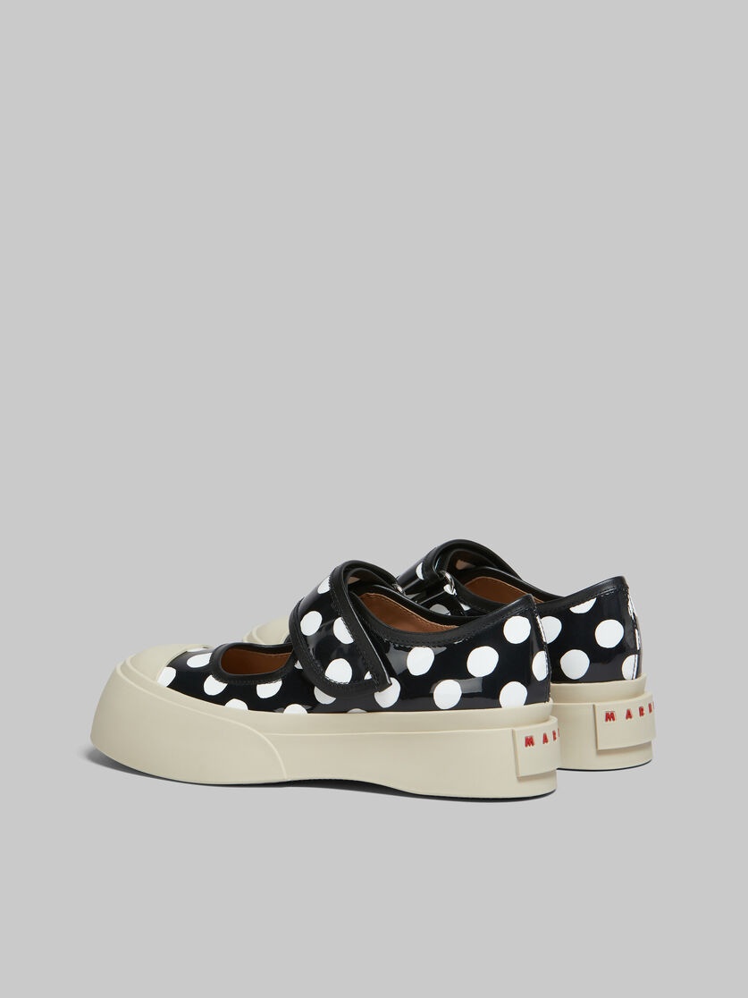 BLACK AND WHITE POLKA-DOT PATENT LEATHER PABLO MARY JANE SNEAKER - 3