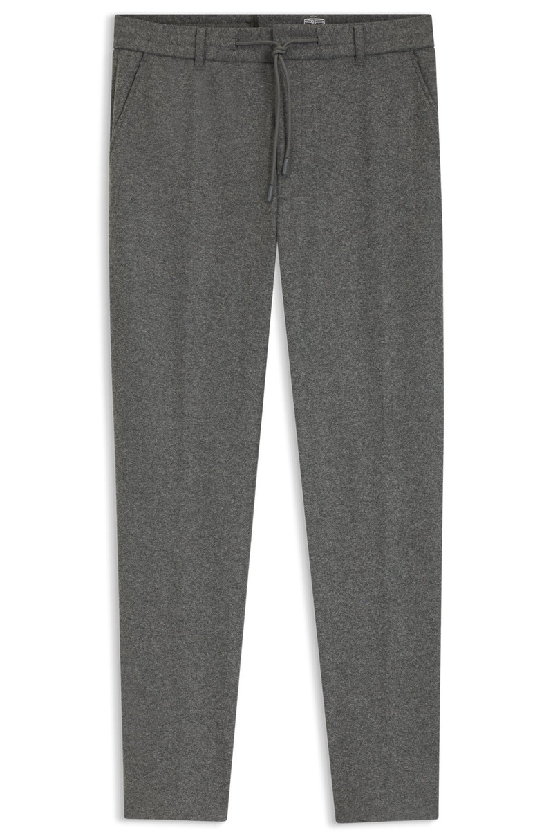 TAPERED-FIT TROUSERS IN BRUSHED STRETCH FLANNEL 1