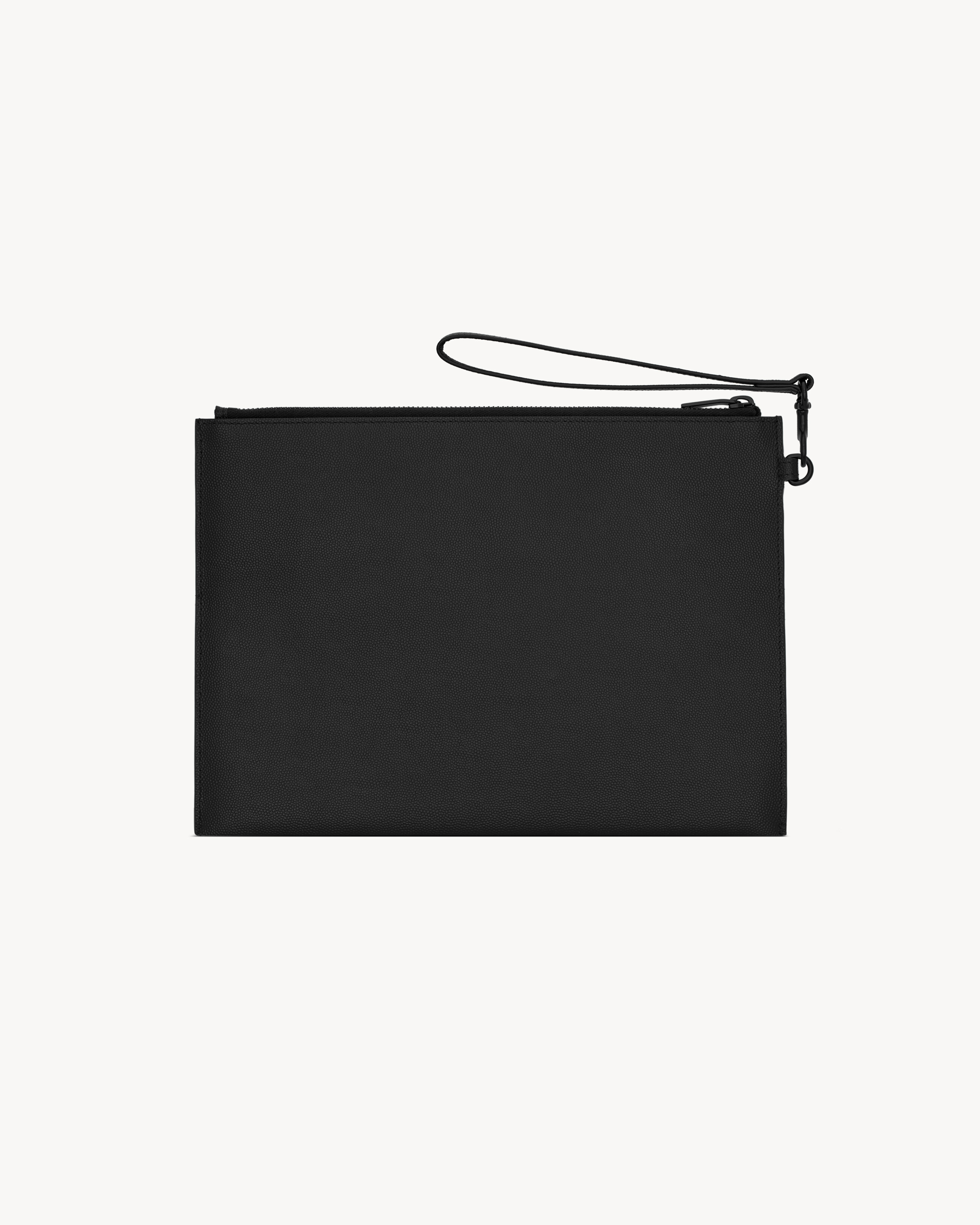 CASSANDRE ZIPPED TABLET HOLDER IN GRAIN DE POUDRE LEATHER - 2