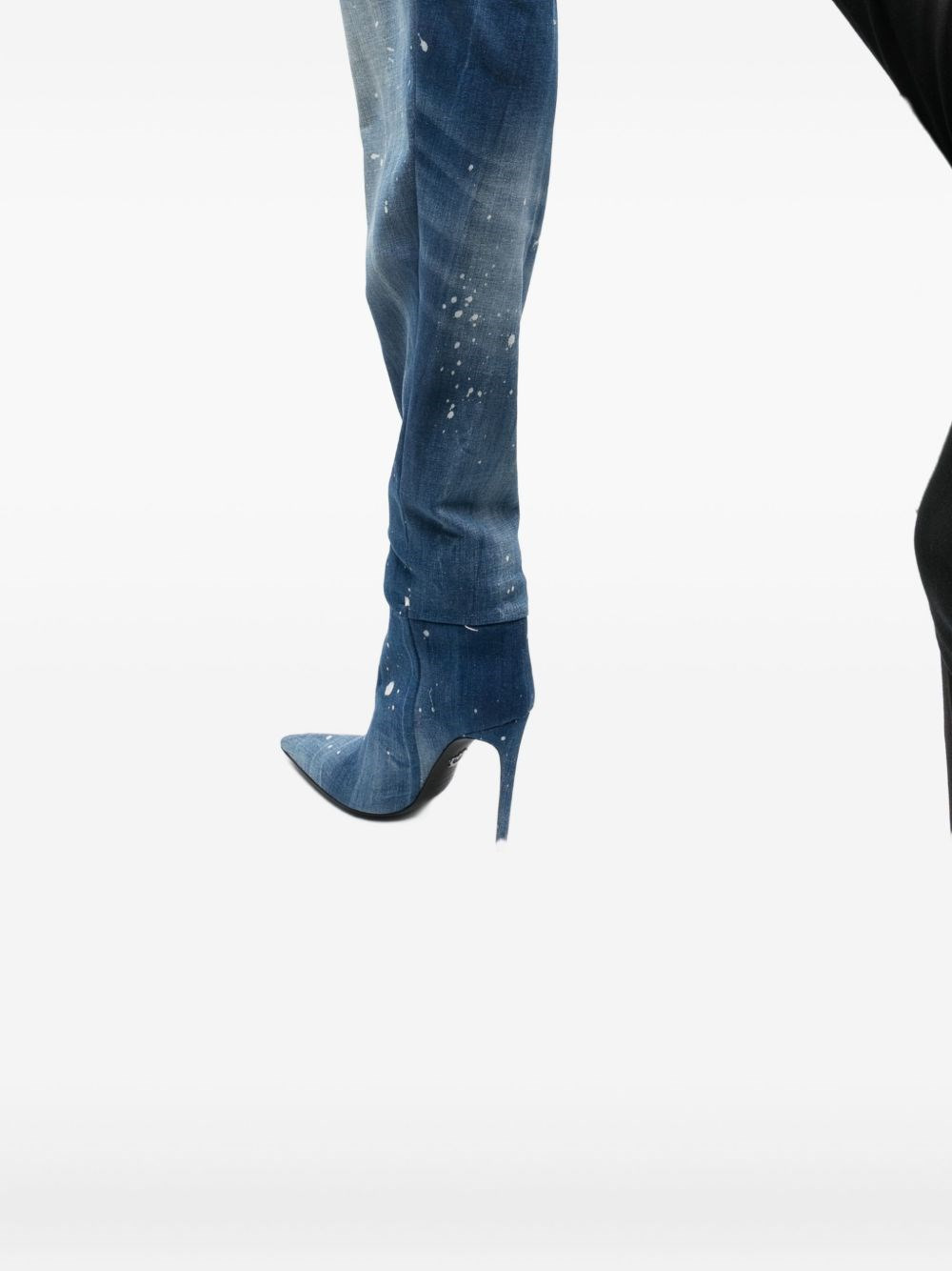 Denim heel boots - 3