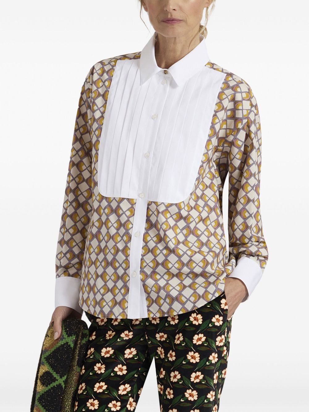 geometric-print shirt - 2