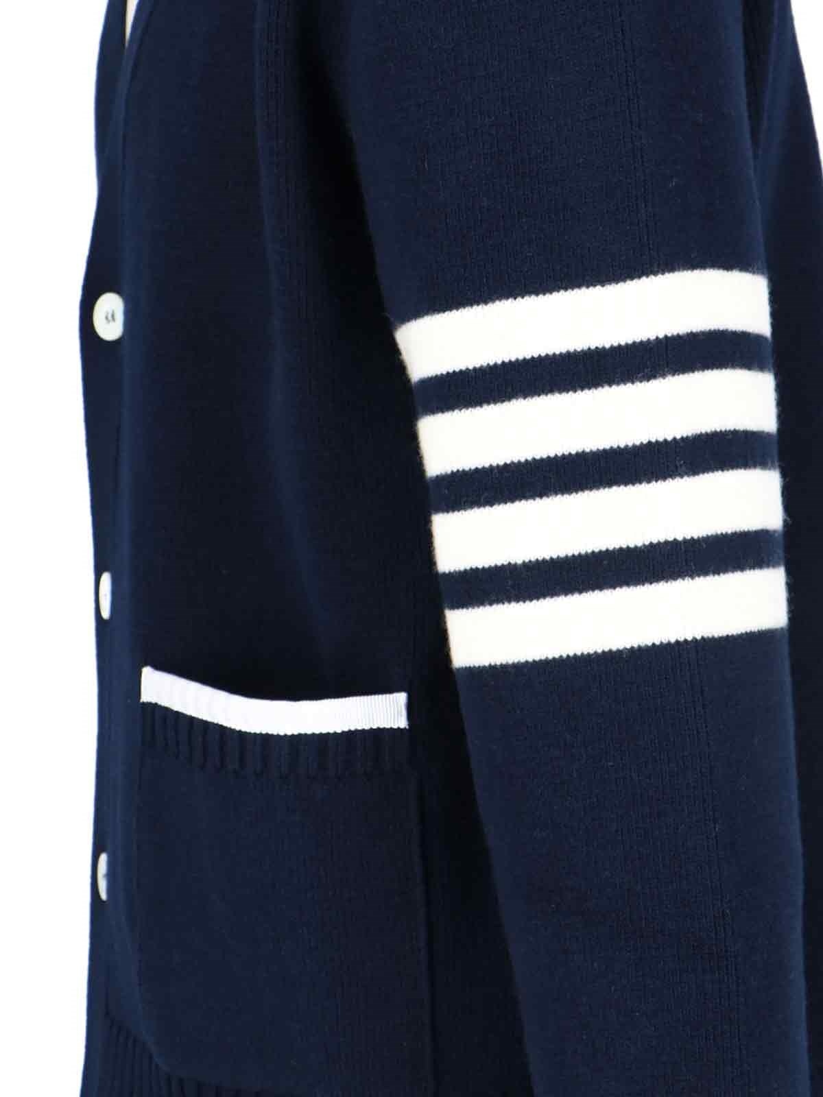 VIRGIN WOOL CARDIGAN '4-BAR' - 3