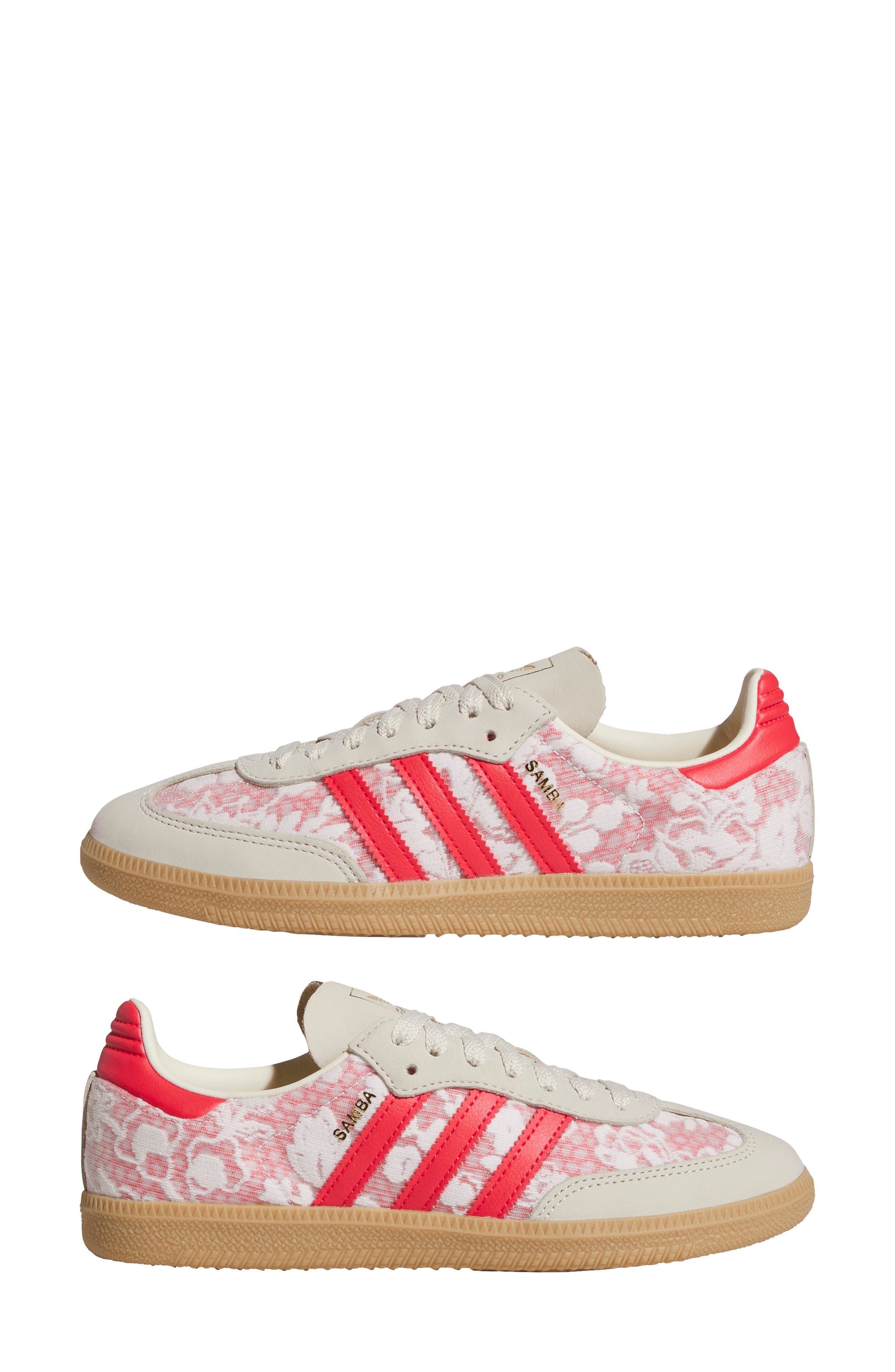 adidas x Liberty London Samba Sneaker in White/Cream White/scarlet at Nordstrom - 9