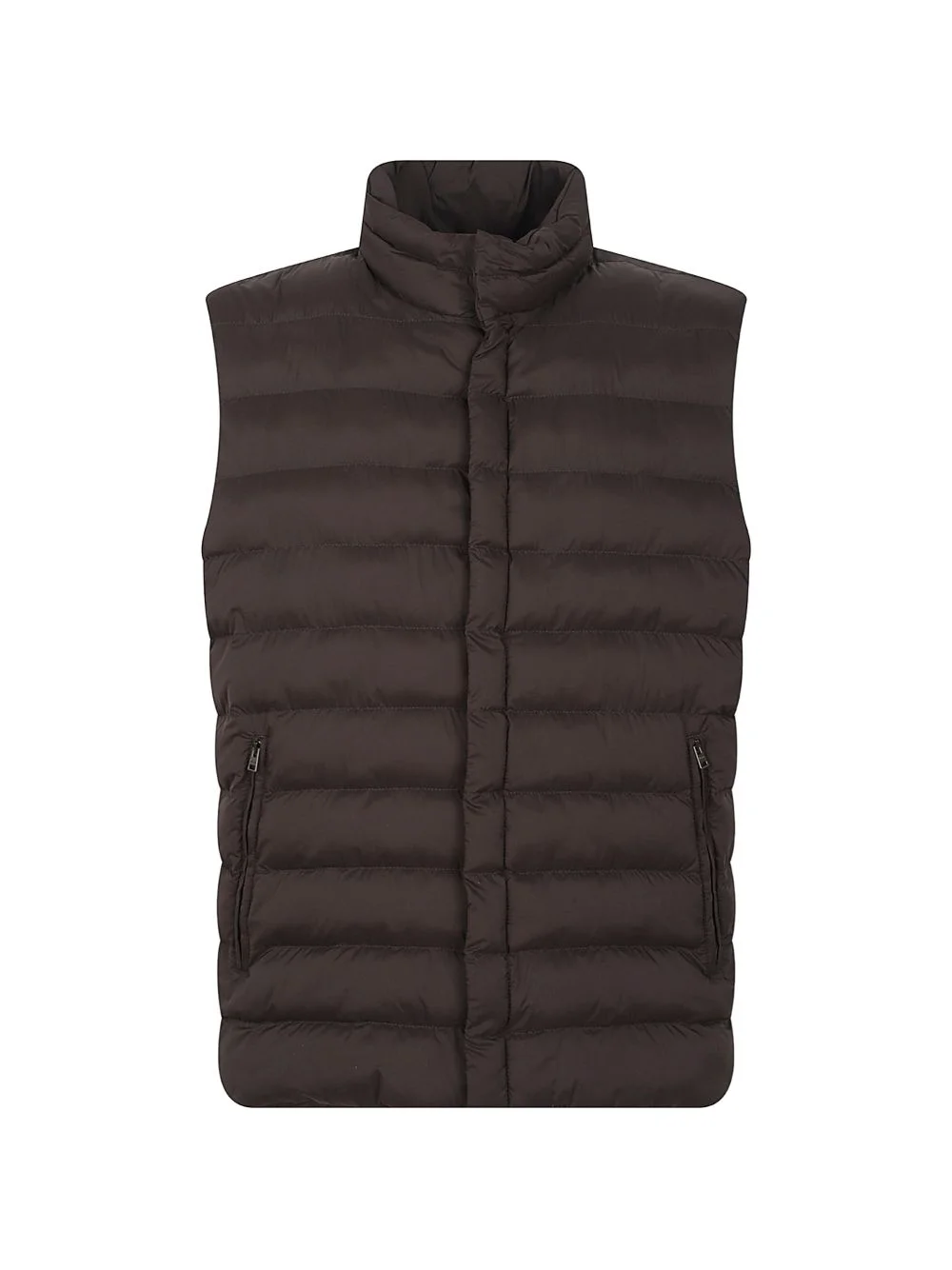 zip-up padded gilet - 1