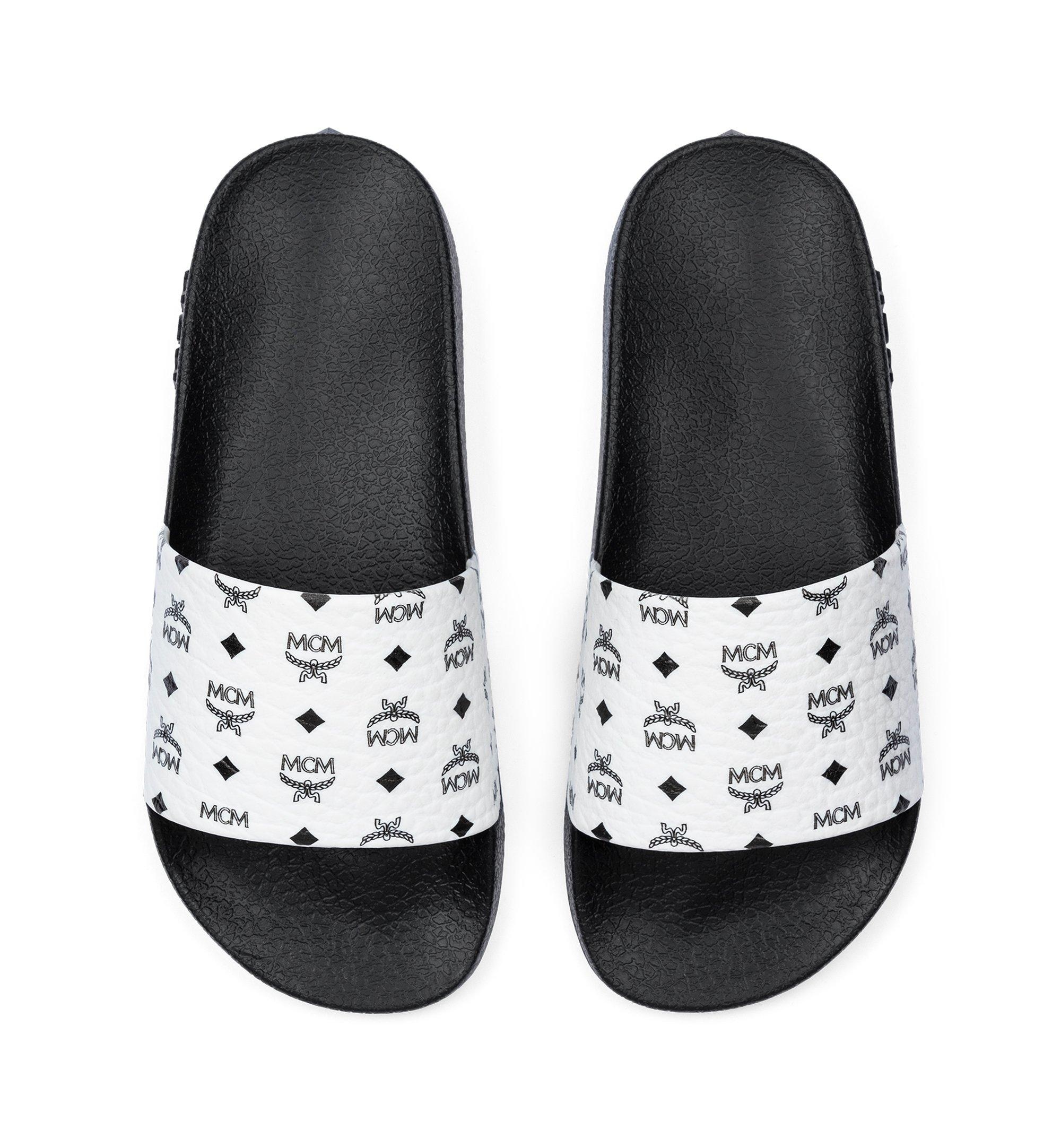 Monogram Print Rubber Slides - 7
