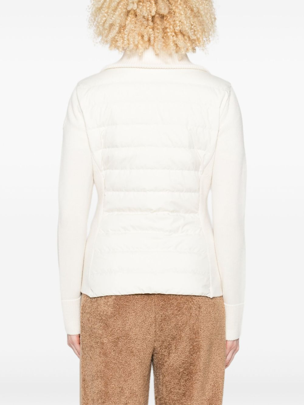 quilted knitted jacket - 4