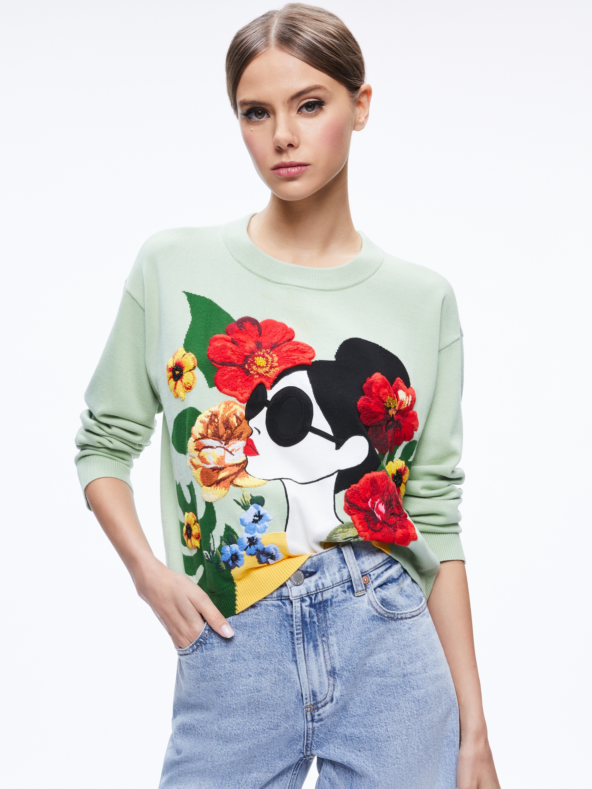 Alice + Olivia GLEESON STACE FACE PULLOVER | REVERSIBLE