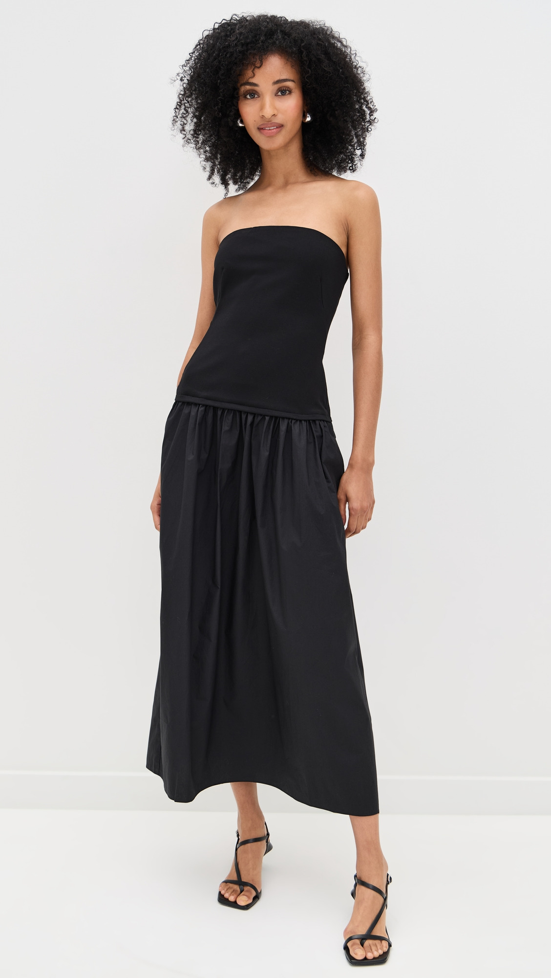 Irina Mixed Media Strapless Dress - 6