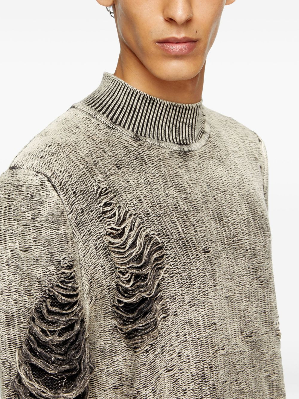 K-Fjordi frayed mock-neck sweater - 5